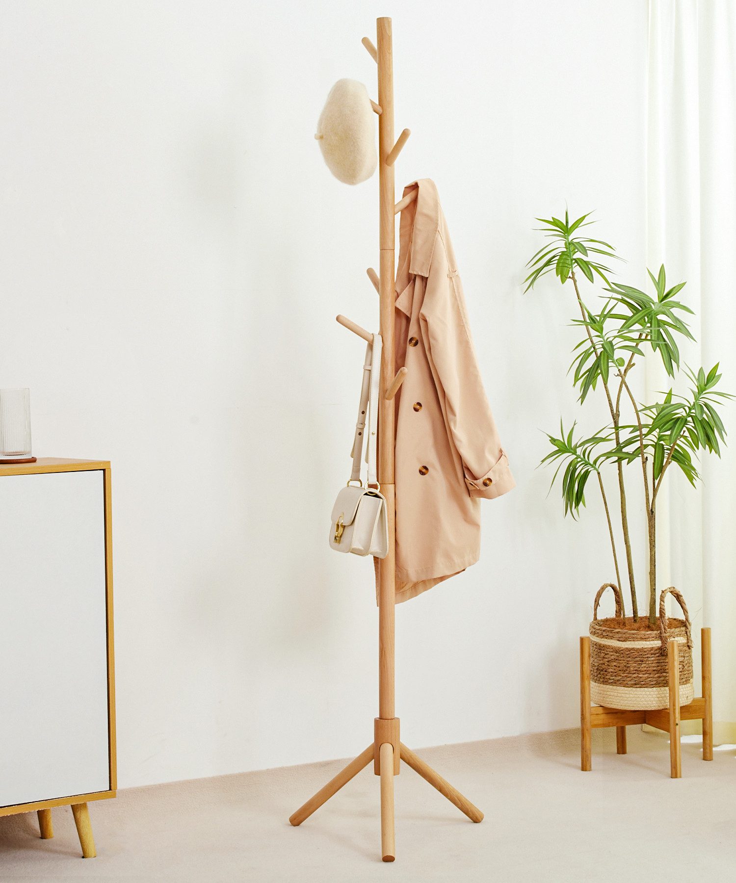 Yorbay Garderobenständer Kleiderständer mit 8 Haken, Freistehender Kleiders günstig online kaufen