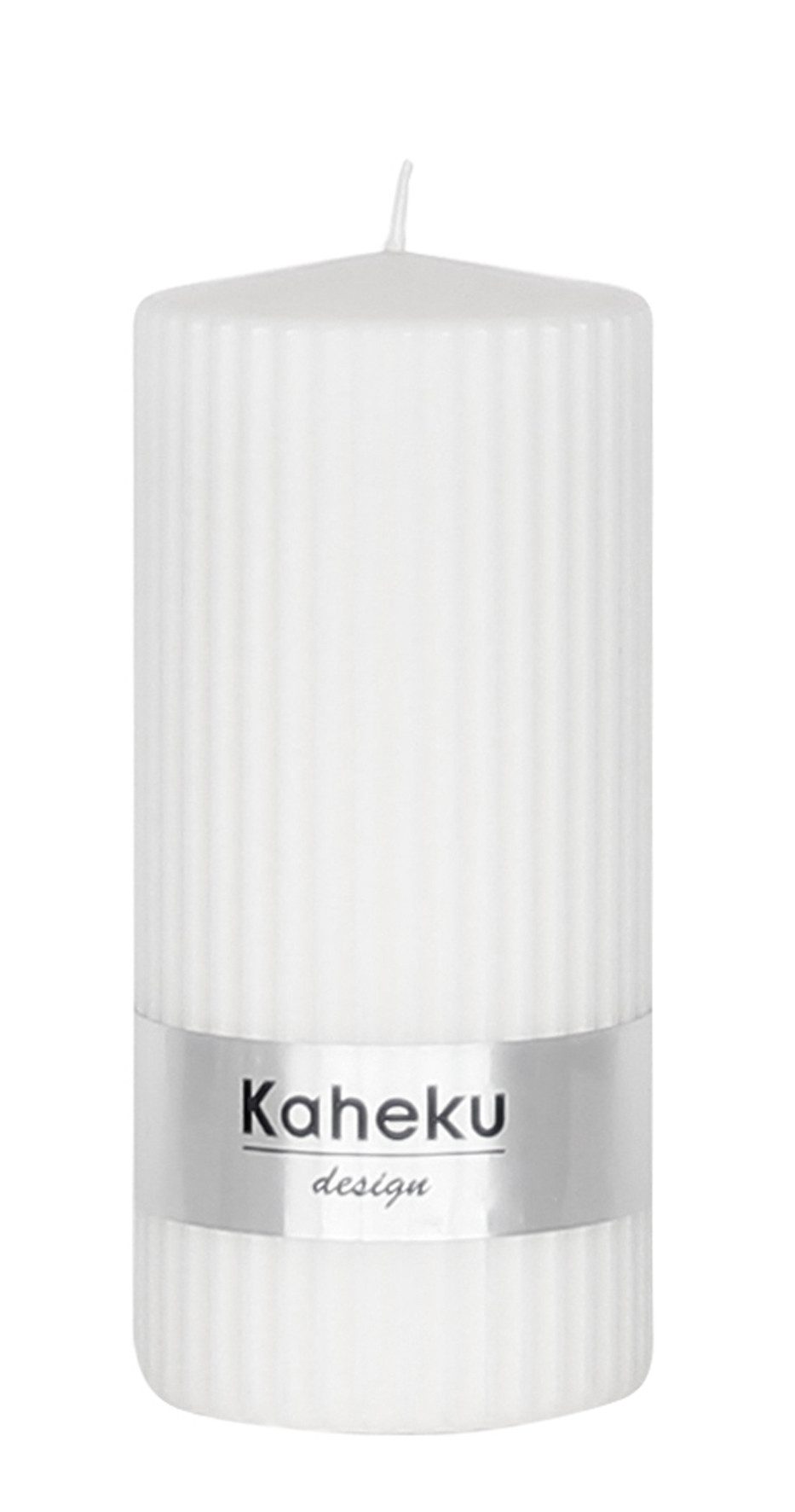 Kaheku Stumpenkerze Kaheku Rillenkerze, Powder Weiß, Ø 7 cm, 1173001520 (1-tlg)