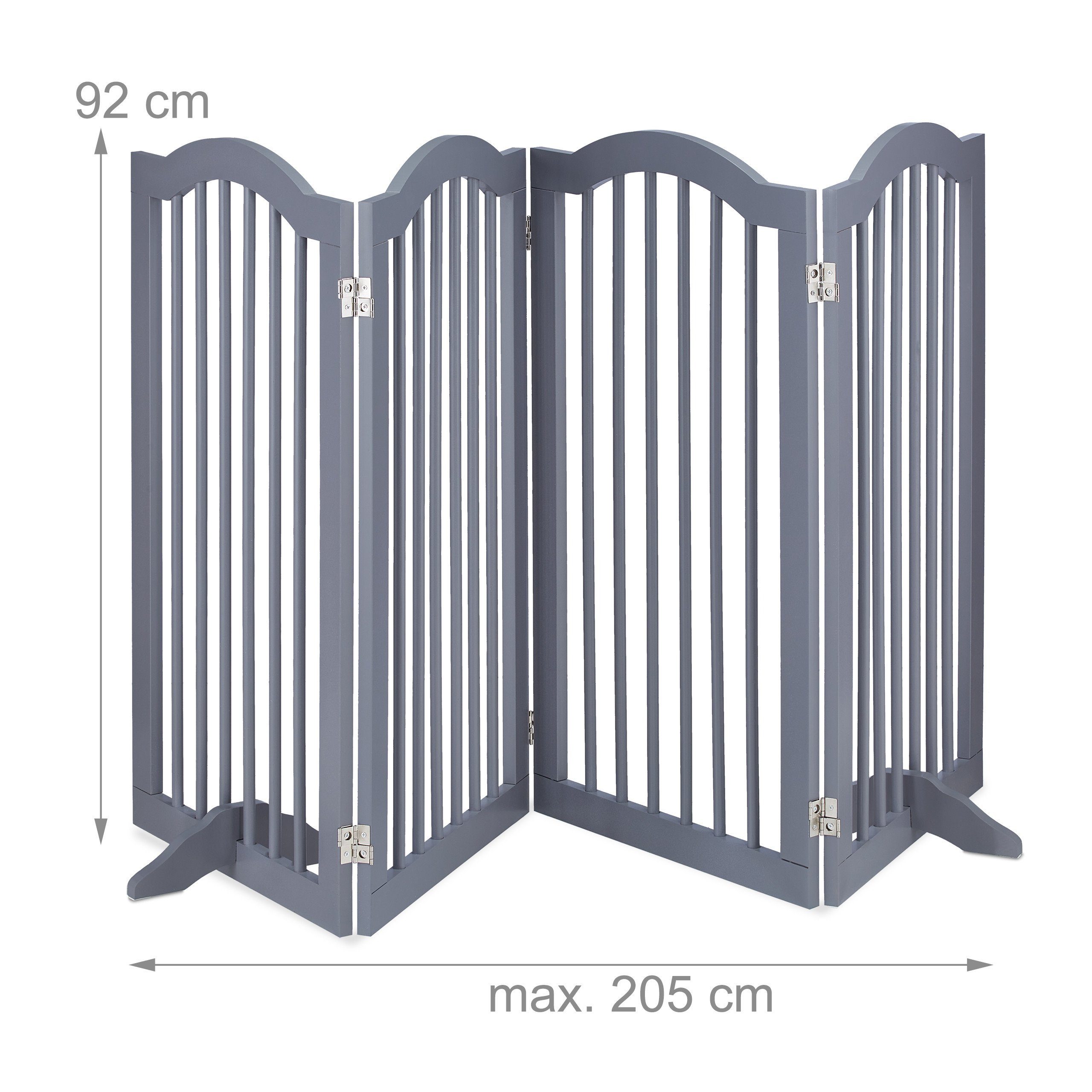 relaxdays Türschutzgitter Graues Absperrgitter 92 cm hoch (4 St) – Bild 4 von 5