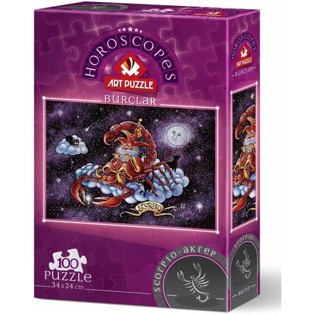 ART PUZZLE Puzzle Puzzle Sternzeichen: Skorpion 100 Teile, Puzzleteile