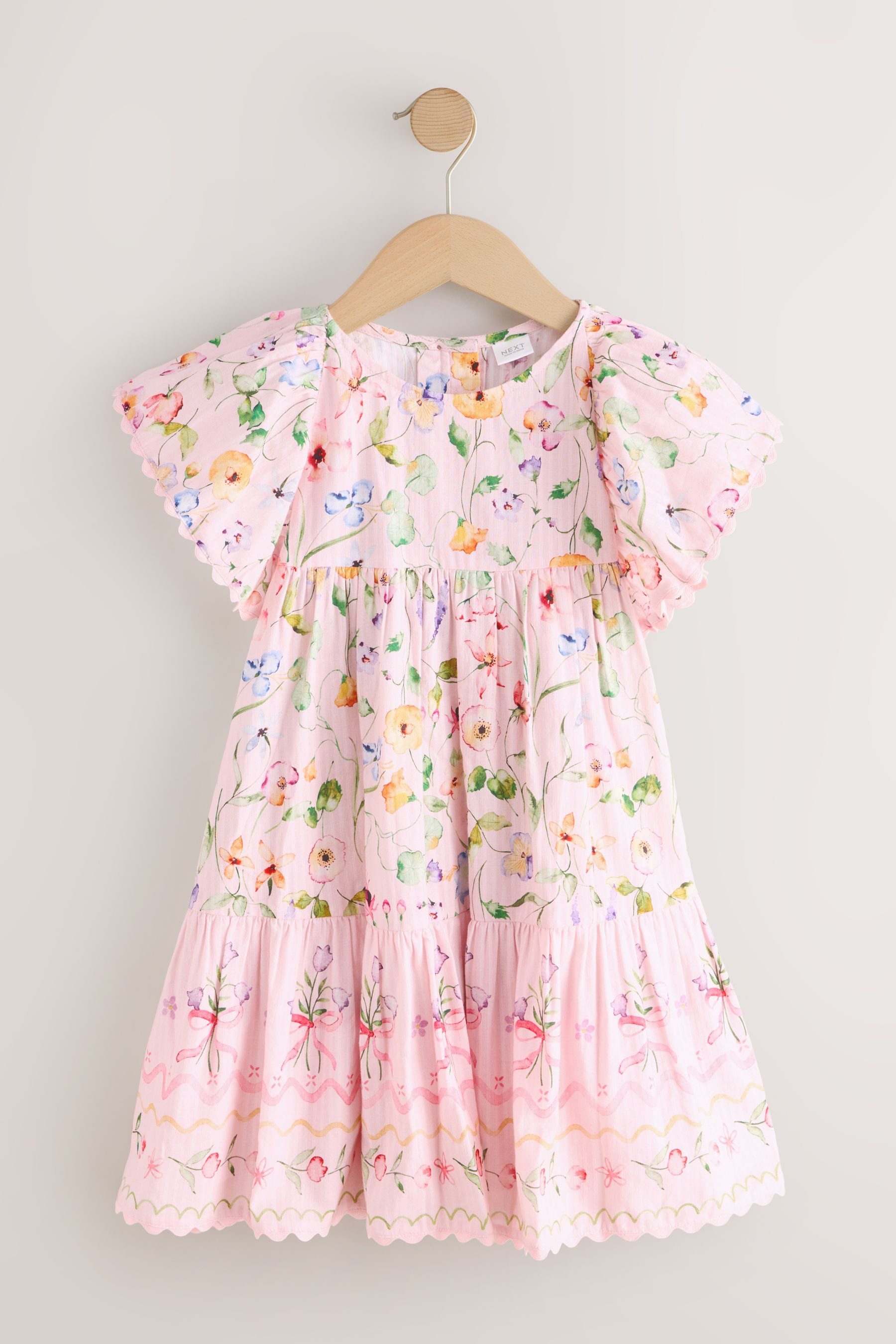 Jerseykleid Kleid mit Flügelärmeln und Print