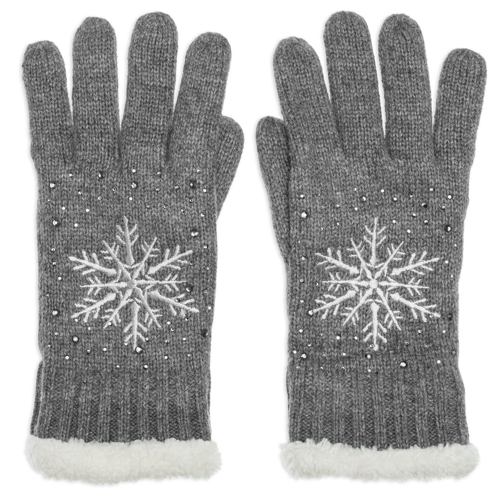Caspar Strickhandschuhe GLV009 warm gefütterte Damen Strick Handschuhe