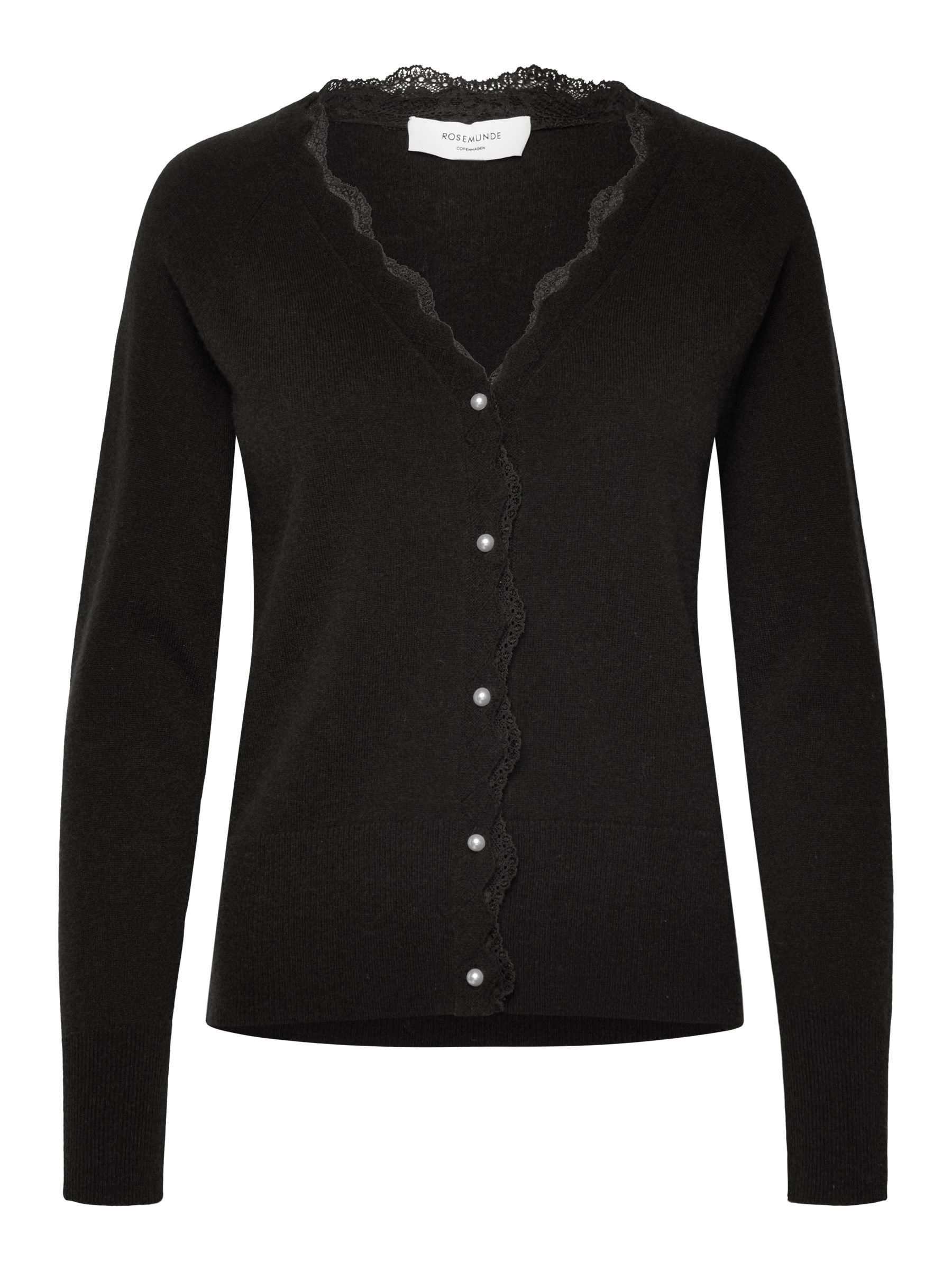 rosemunde Cardigan Laica lace cardigan mit V-Ausschnitt und Spitzenkante, l günstig online kaufen