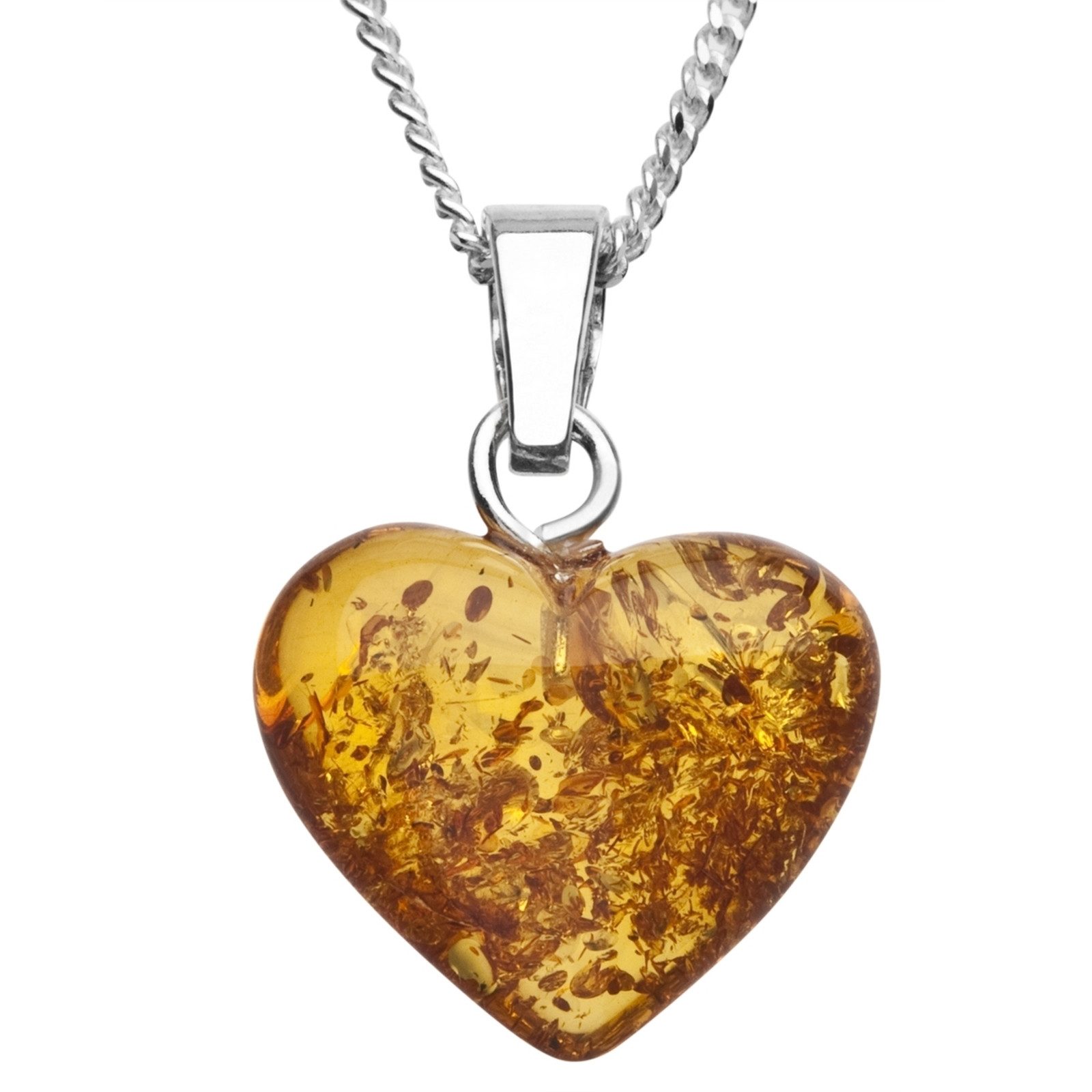 Kette mit Anhänger Ostsee-Schmuck Kette mit Anhänger Herz 16 mm