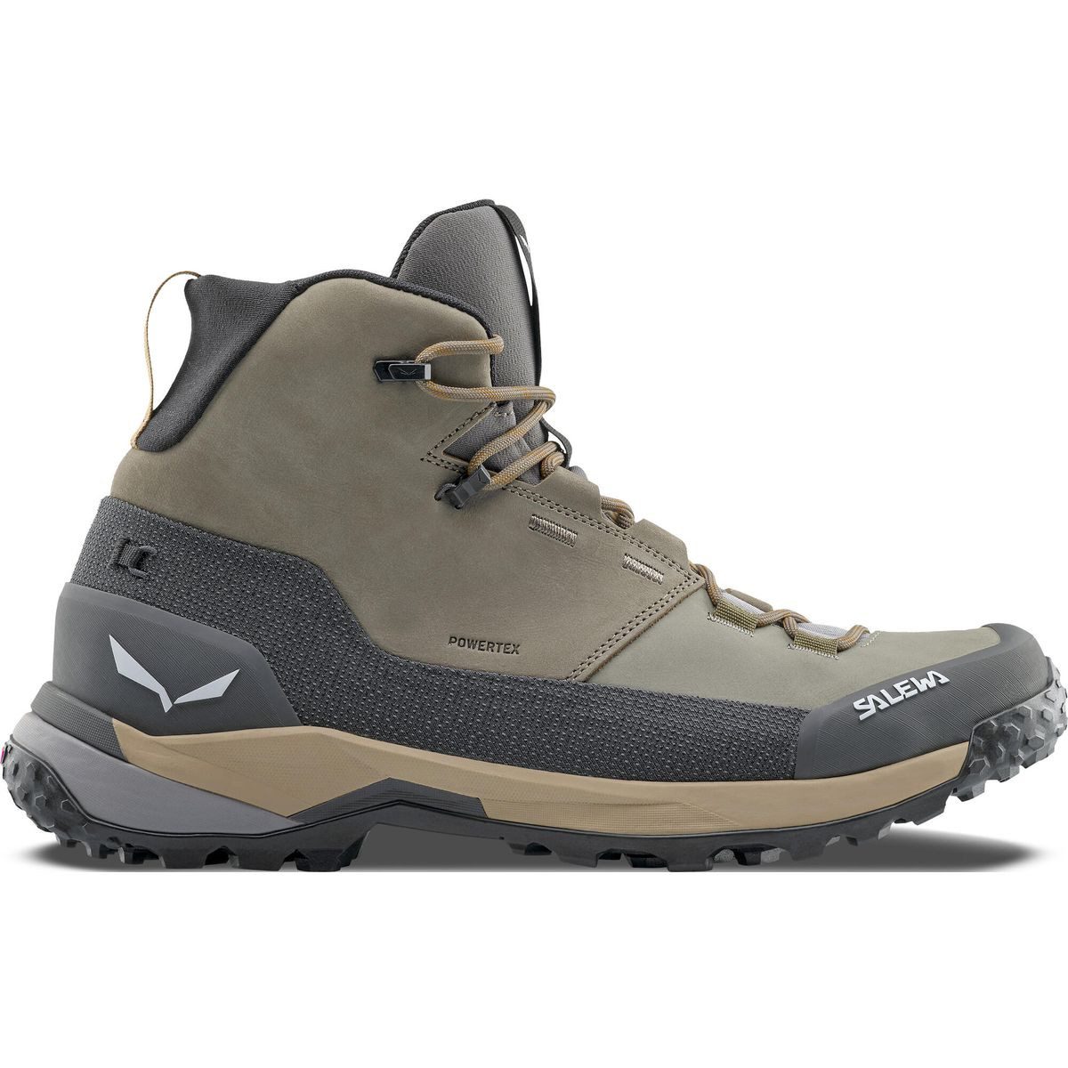 Salewa Puez Leather Mid Powertex M Hikingschuh Hochwertiger Trekkingstiefel mit exzellentem Komfort und Schutz für