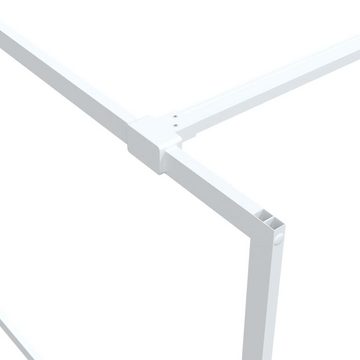 vidaXL Duschwanne Walk In Duschwand für Begehbare Dusche Weiß 80x195 cm ESG-Klarglas