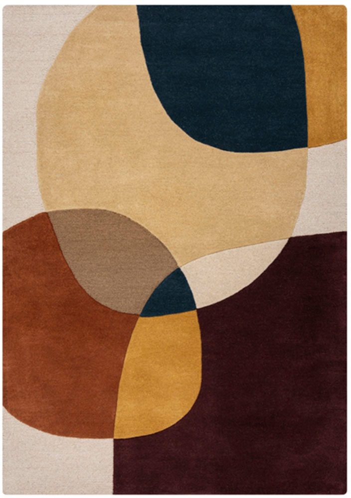 FLAIR RUGS Wollteppich Glow, gemustert & modern, rechteckig, Höhe: 8 mm, fußbodenheizungsgeeignet, mit Hoch-Tief-Effekt