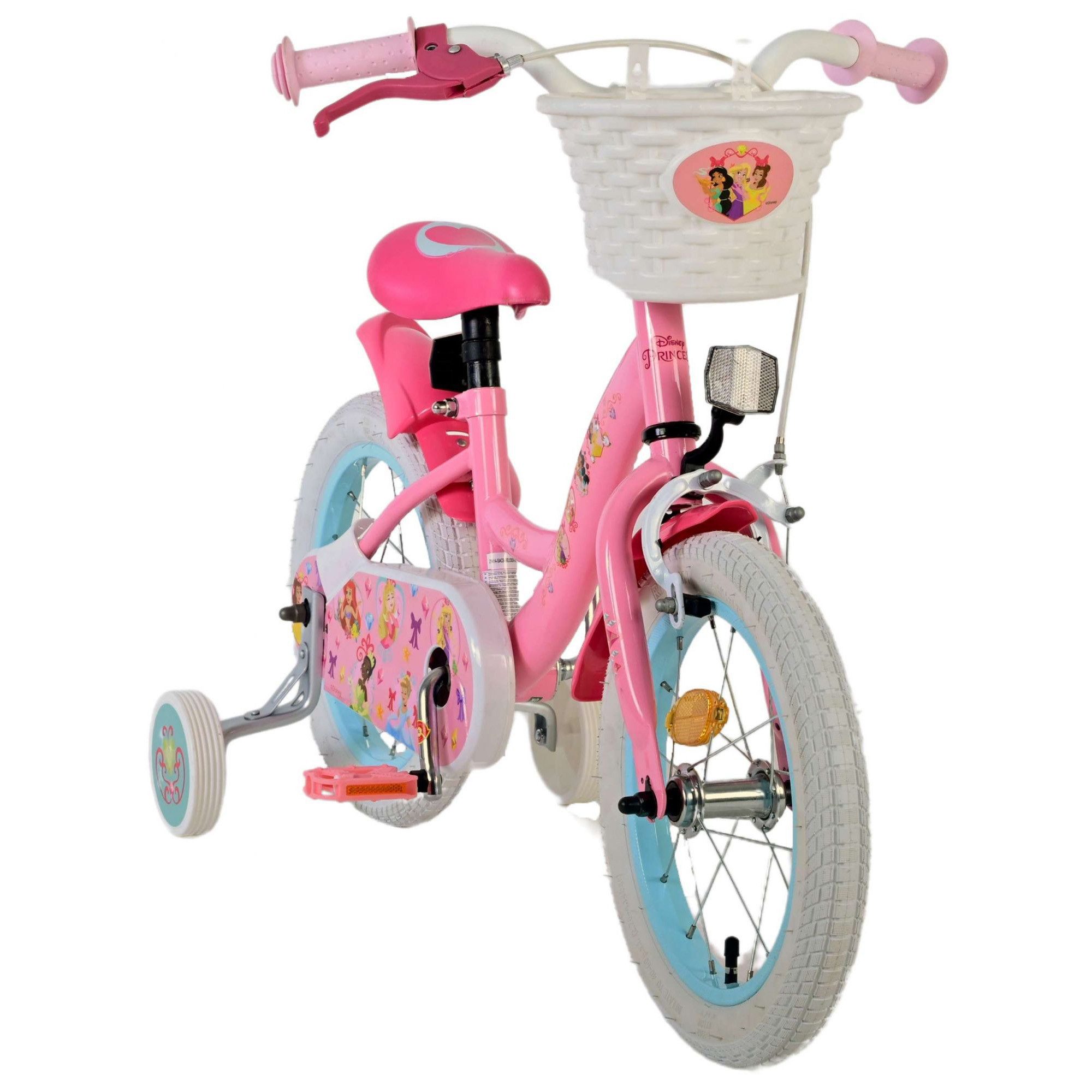 Disney Kinderfahrrad Princess, 1 Gang, ohne Schaltung, Disney Princess Kinderfahrrad 14" Mädchen Jungen 100-115 cm ab 3,5