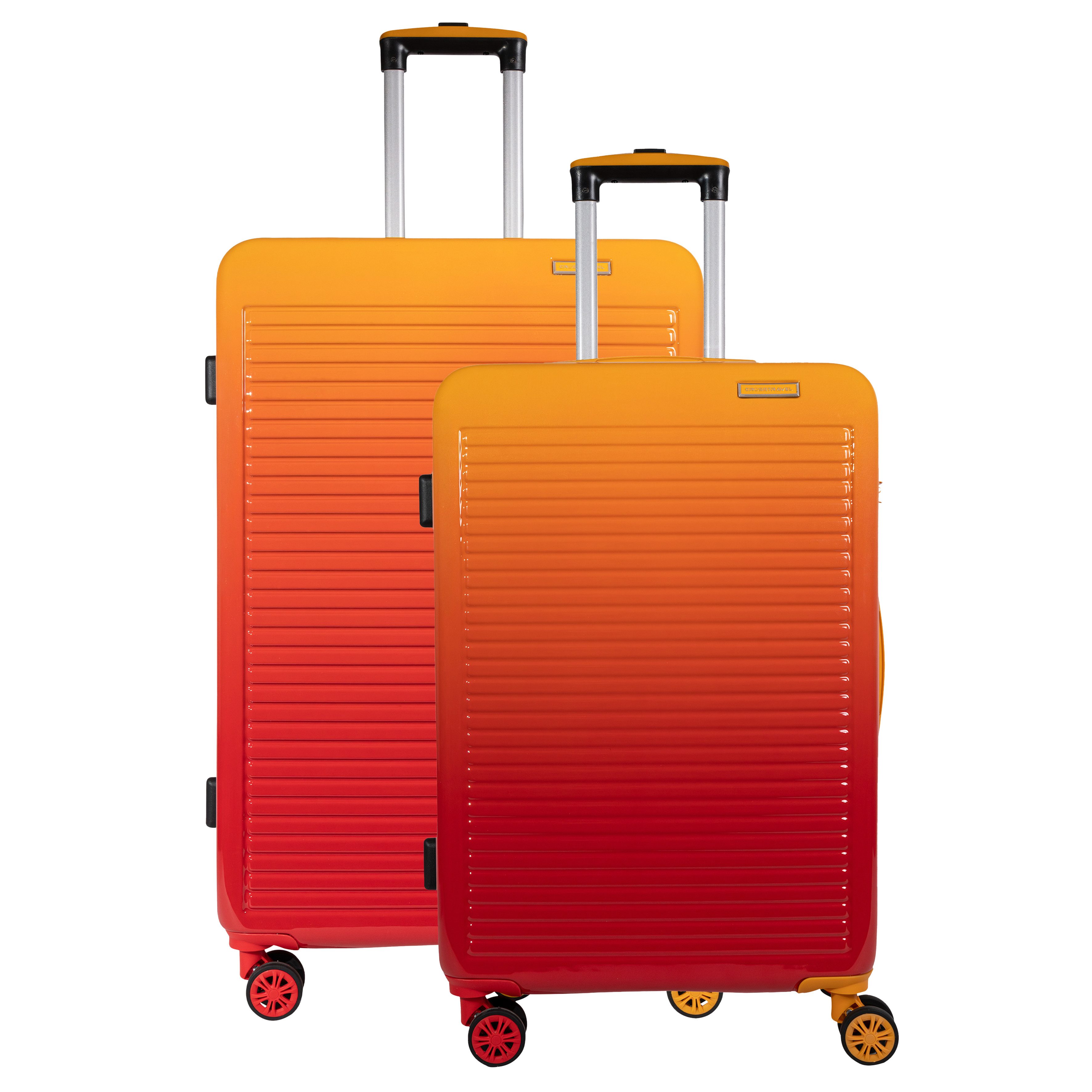 Crosstravel Kofferset Rainbow, 4 Rollen, (Größe M+L, 2 tlg., Hartschalen Trolley Set), Robuste Hartschale mit TSA-Schloss und Farbenfrohem Design