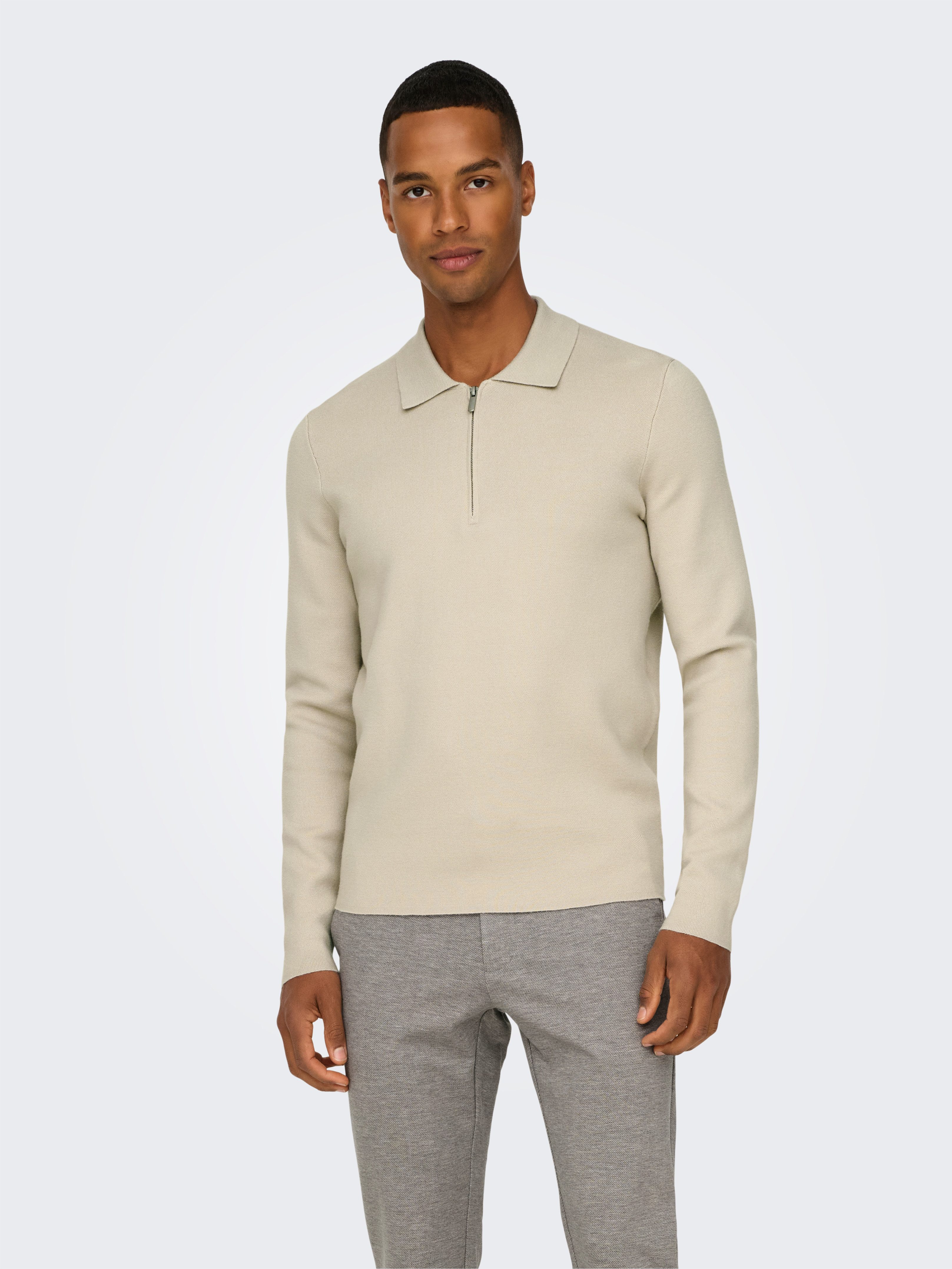 Polokragenpullover ONSCOOPER REG LS 12 HALF ZIP POLO