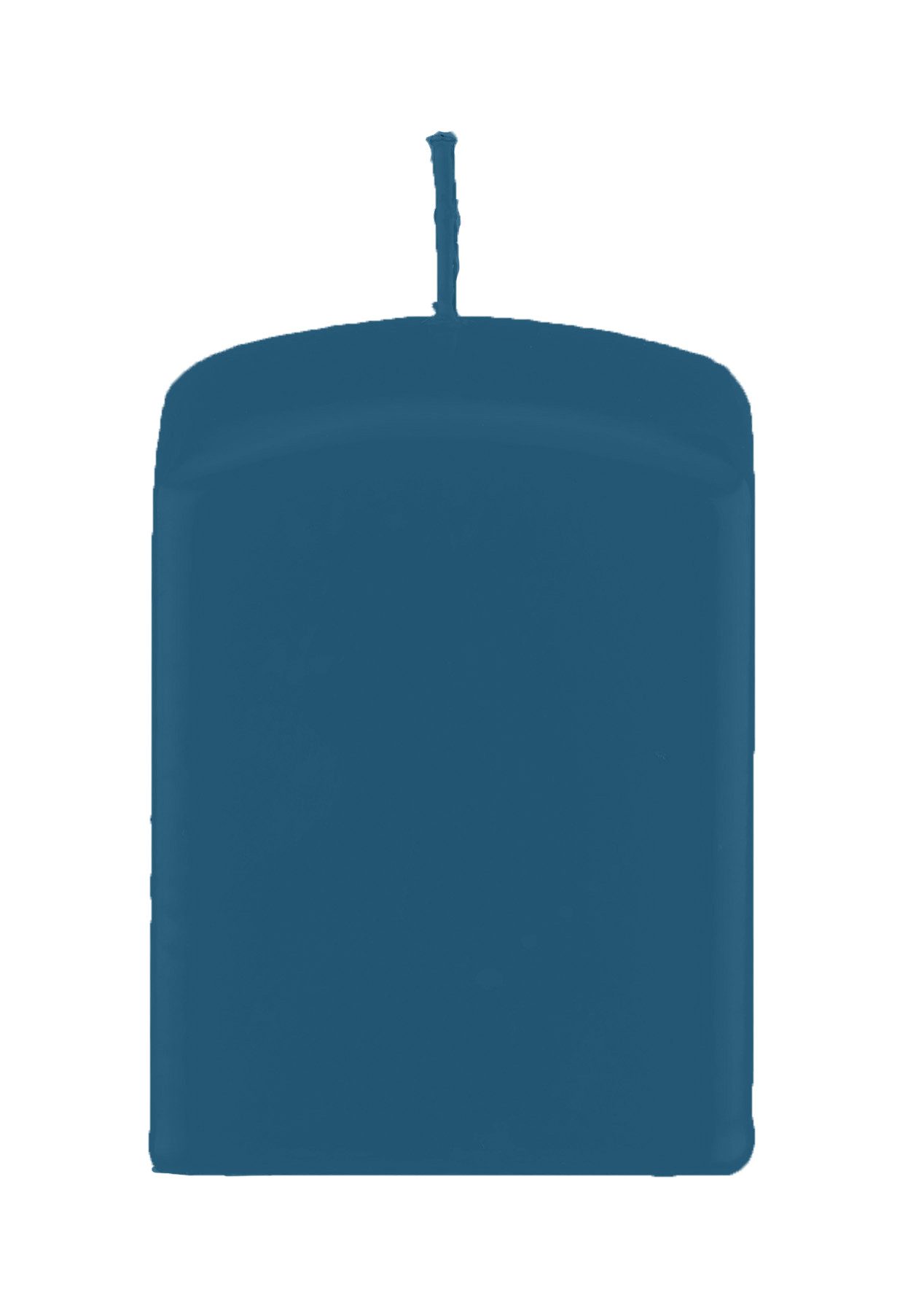Kopschitz Kerzen Stumpenkerze Quader, Quadratische Kerzen Blue Petrol Blau 80 x Ø 60/60 mm, 4 Stück