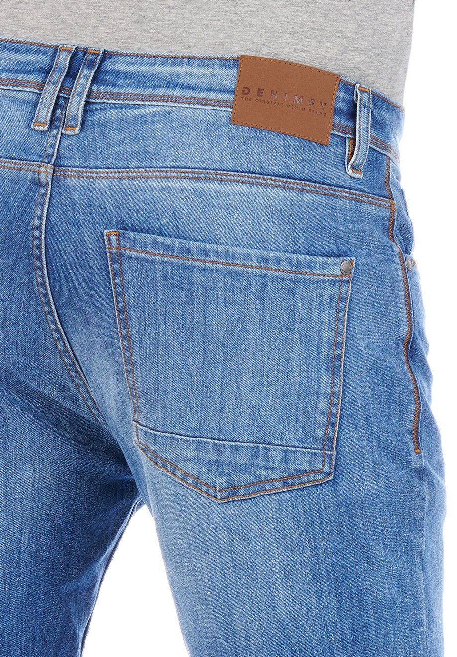 Blue Denim DENIMFY Straight-Jeans Stretch Fit Straight Middle (M236) mit Jeanshose Jeanshose DFMiro Herren