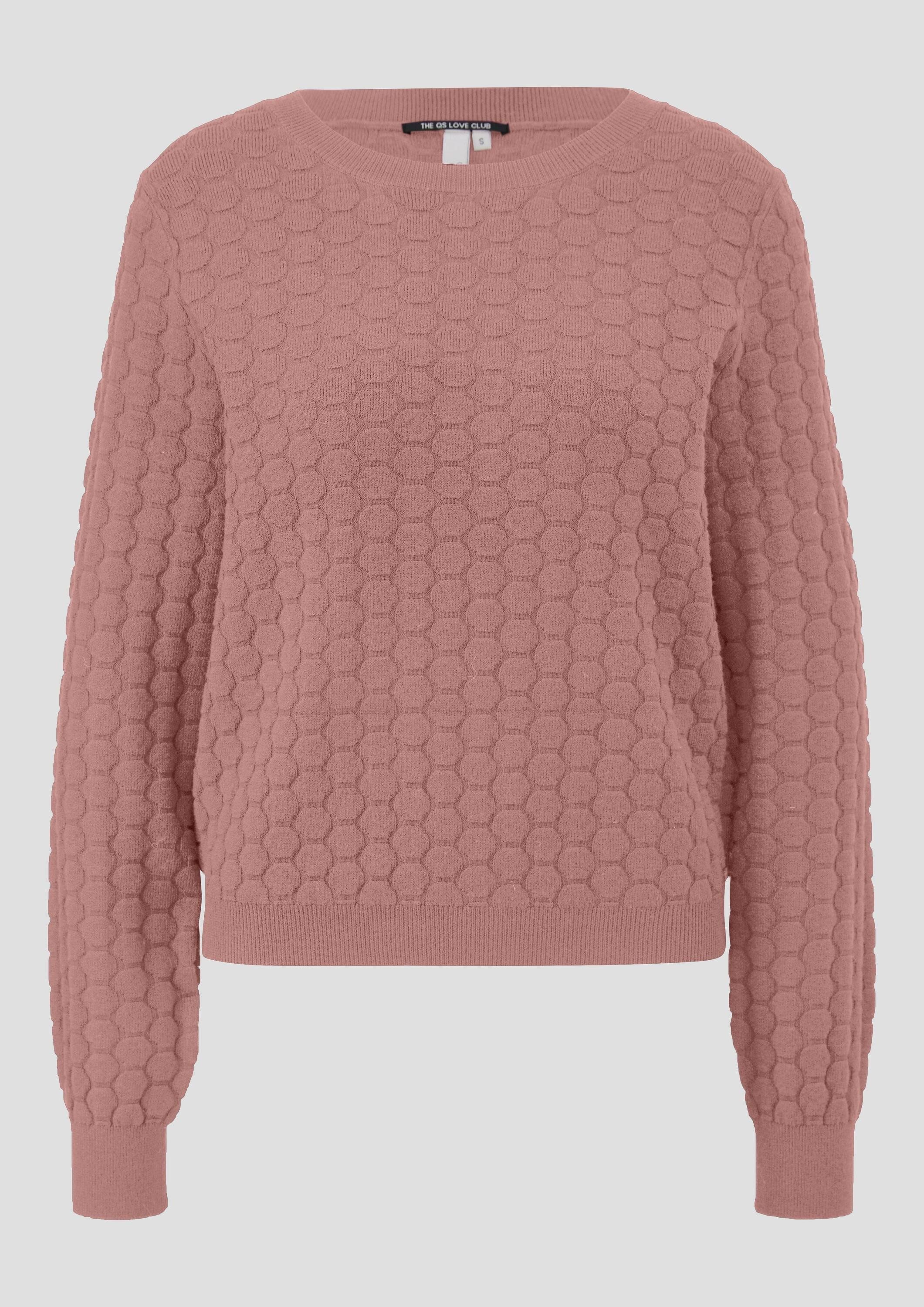 QS Longpullover Strickpullover Strickpullover mit Strukturmuster günstig online kaufen