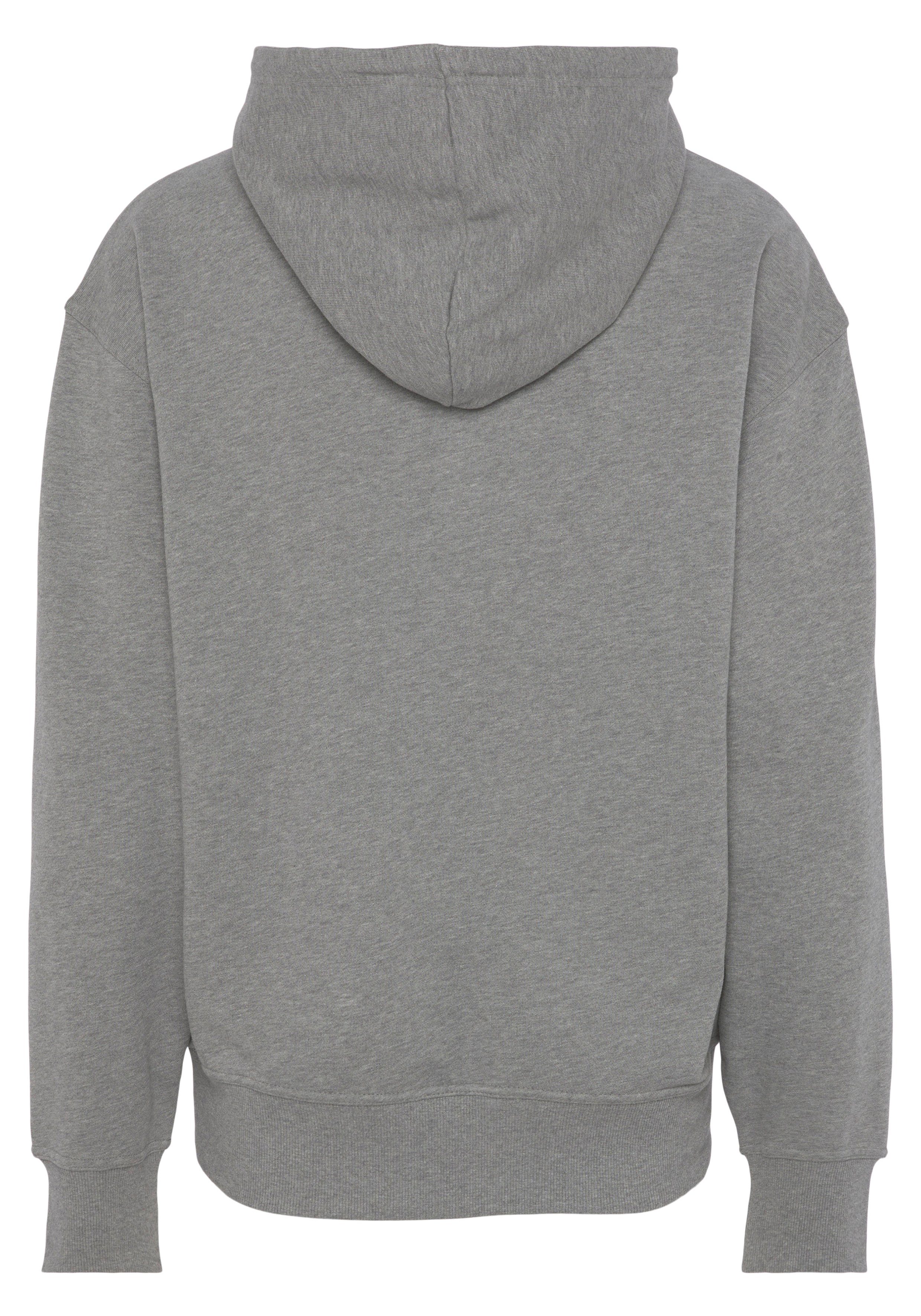 BOSS ORANGE Sweatshirt weißem WebasicHood Logodruck pastel mit grey