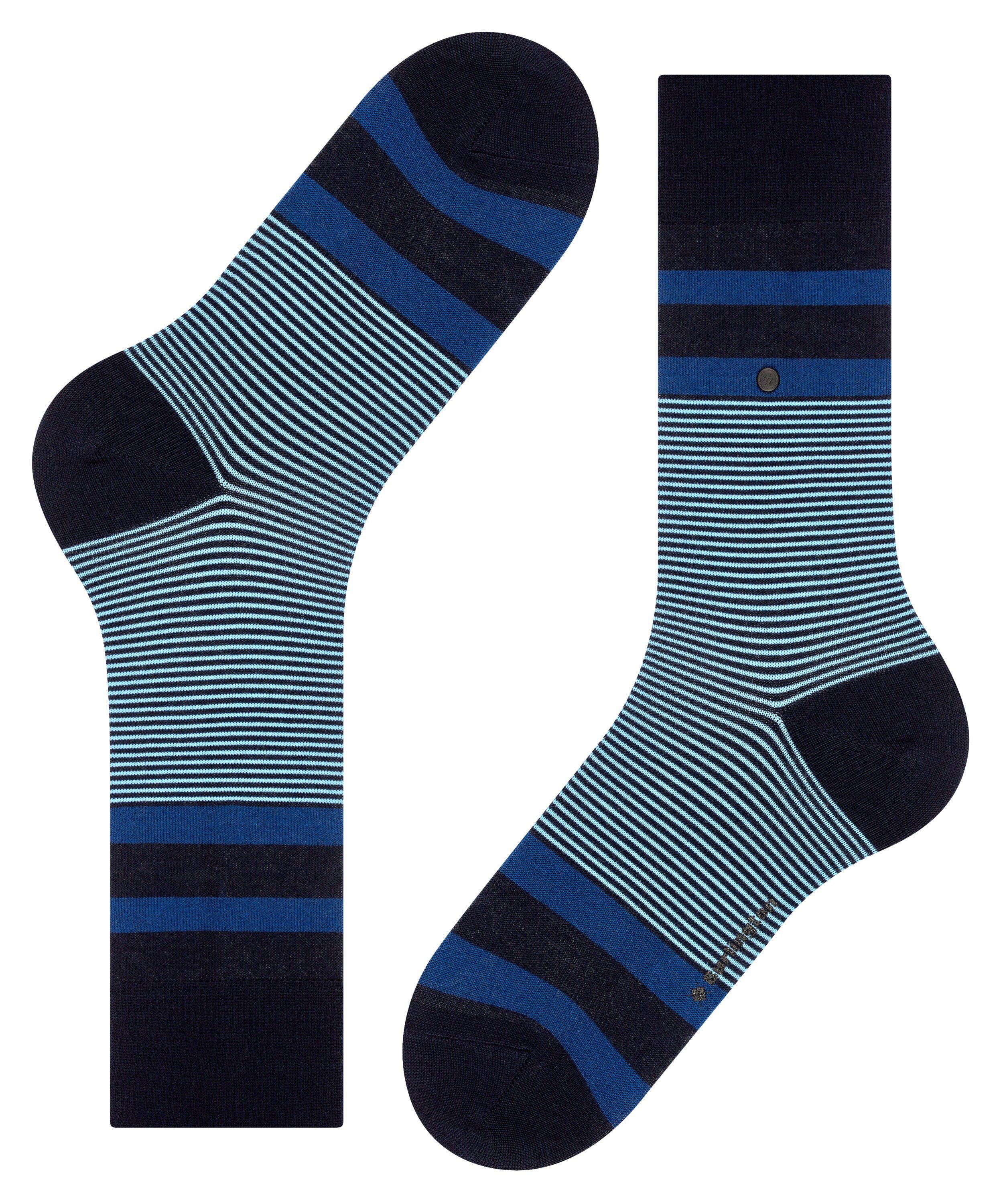 Socken marine (6120) Stripe (1-Paar) Black Burlington