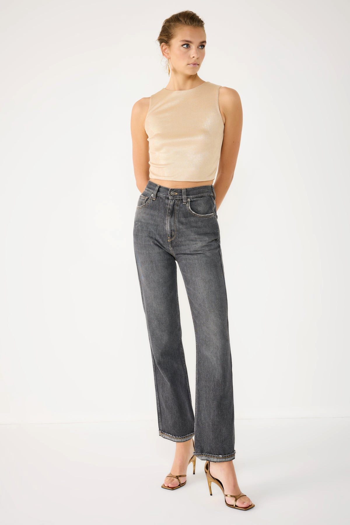 No Matter What Blusentop Neckholder-Crop-Top