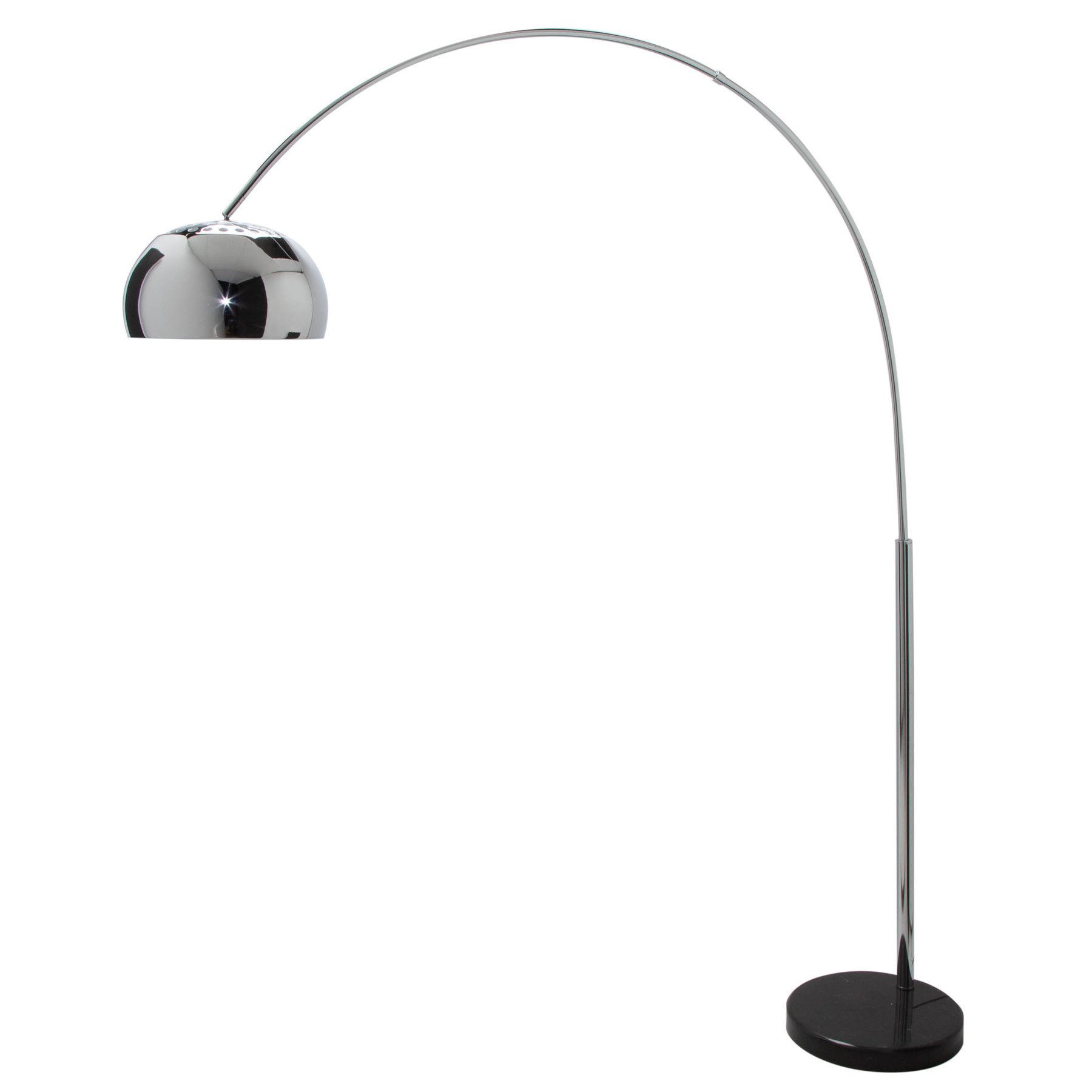 riess-ambiente Bogenlampe LOUNGE DEAL 170-210cm chrom, ohne Leuchtmittel, Wohnzimmer · Metall · verstellbar · Modern Design