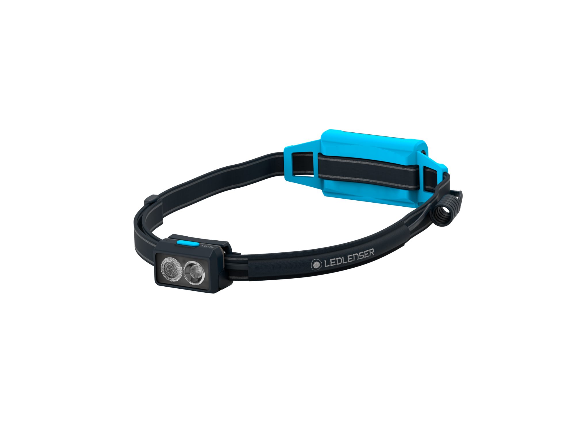 Ledlenser LED Stirnlampe NEO5R Blau, 600 Lumen, 100m Leuchtweite, 35h Laufzeit, wiederaufladbar