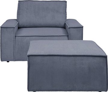 Home affaire Sessel SHERWOOD, Loveseat und Hocker im Set, passend zur Polster-Serie SHERWOOD