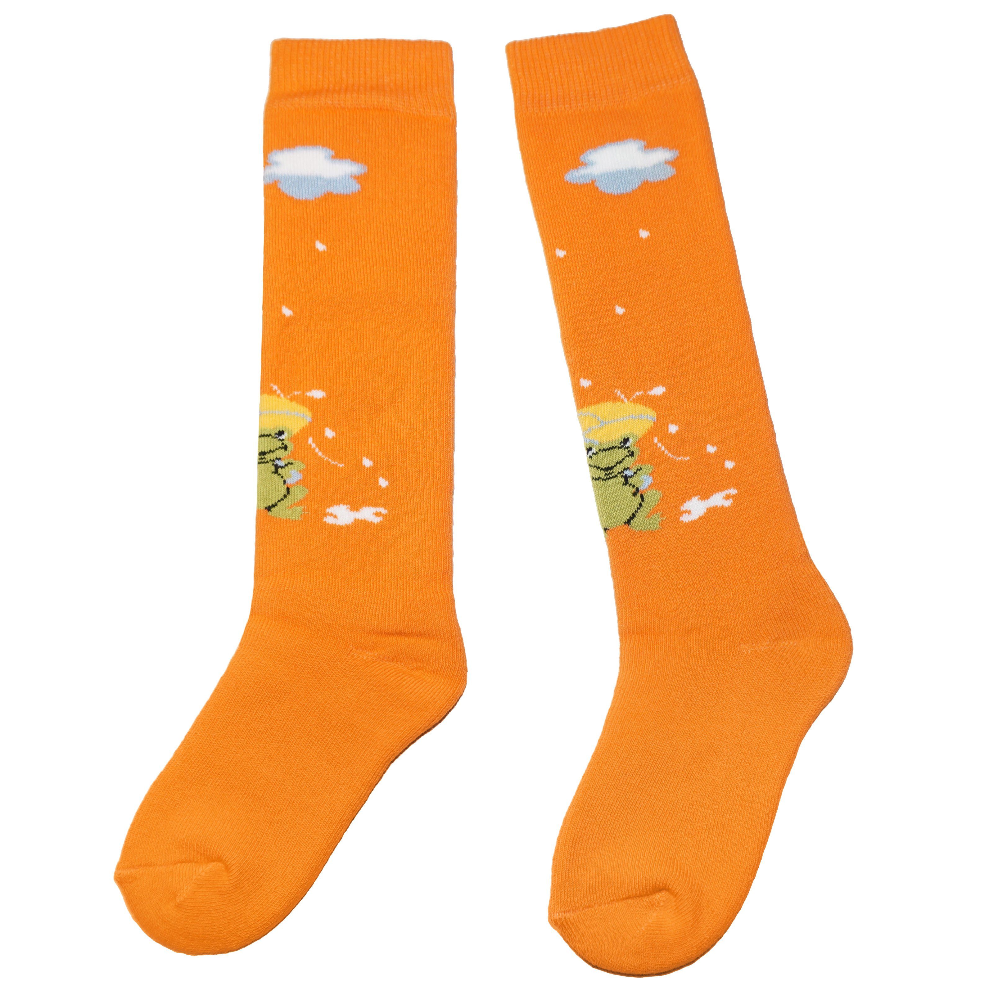 Kniestrümpfe Kinder Kniestrümpfe >>Wetterfrosch<< aus Baumwolle