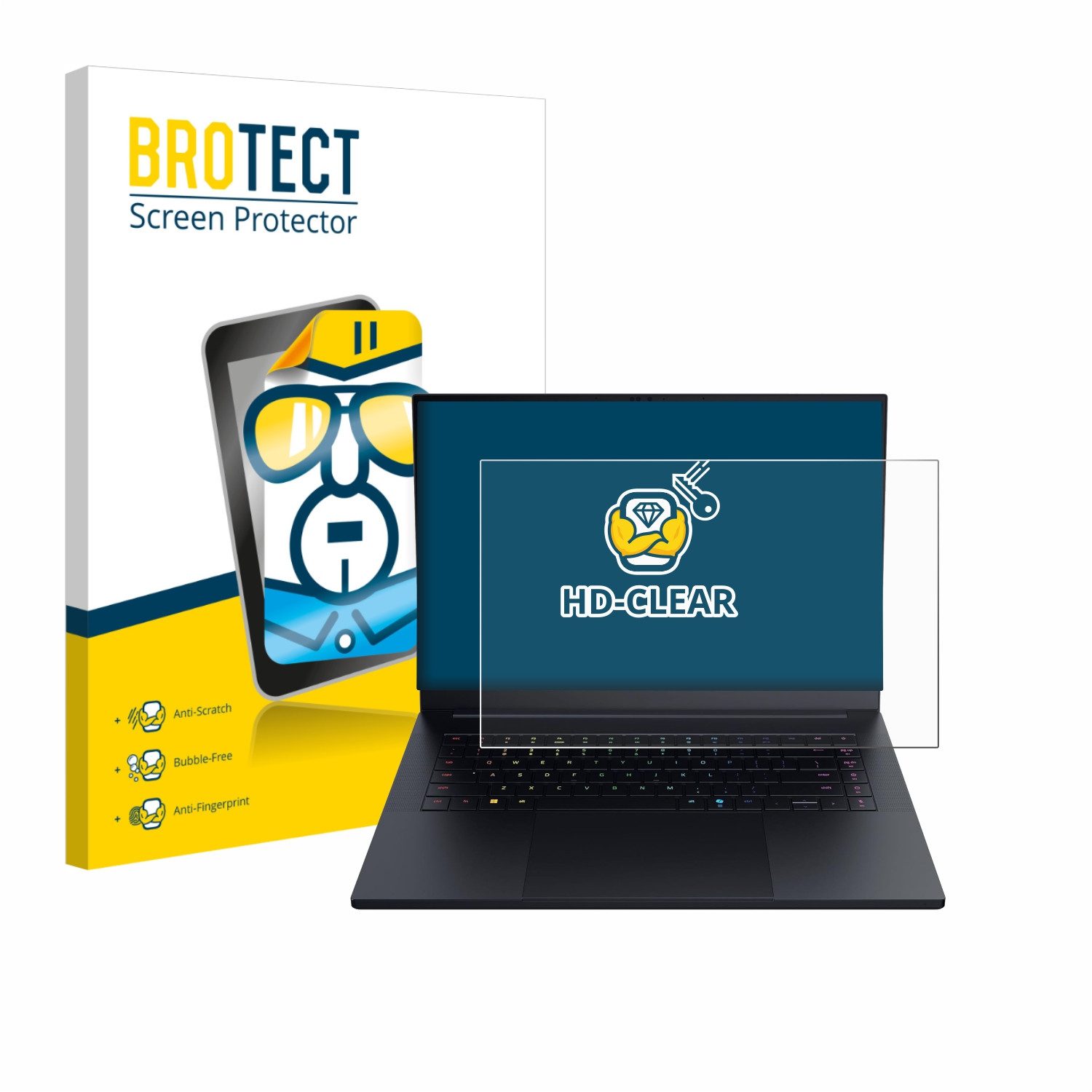BROTECT Displayschutzfolie Schutzfolie für Razer Blade 16 2025, Displayschutz Schutz Folie Klar Transparent