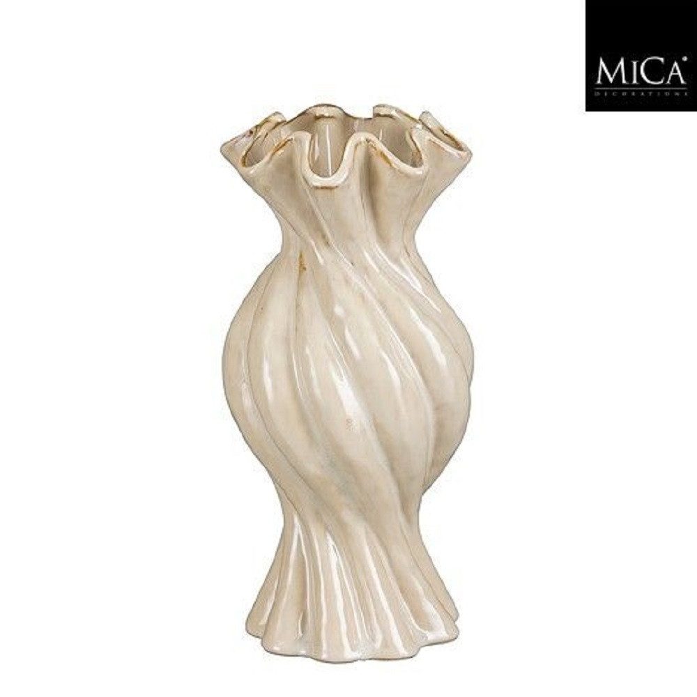edelman Dekovase MICA Vase Steph, Creme, 30 cm hoch, 1185729 (1 St)