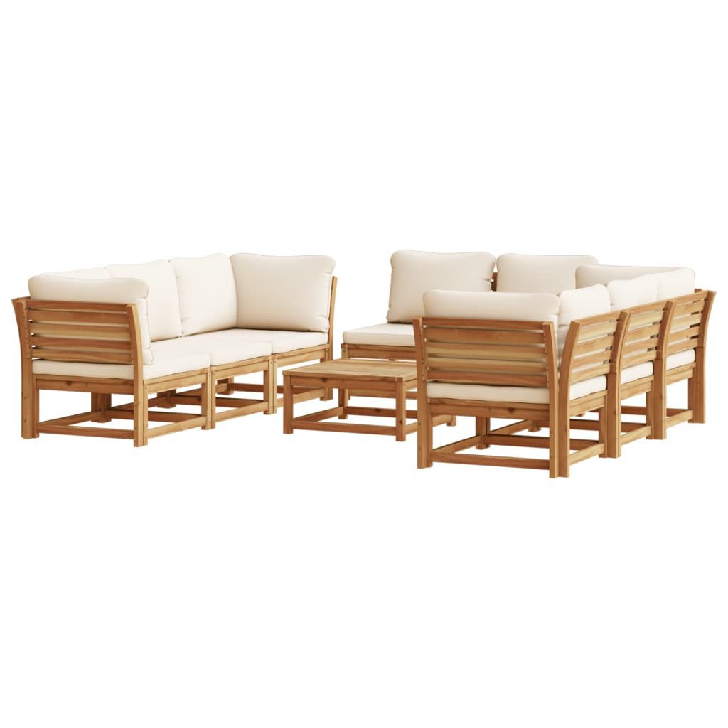 vidaXL Sofaelement 9-tlg. Garten-Lounge-Set mit Kissen günstig online kaufen