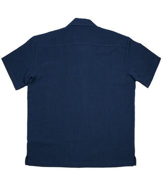 Steady Clothing Kurzarmhemd Three Star Panel Denim Retro Vintage Bowling Shirt