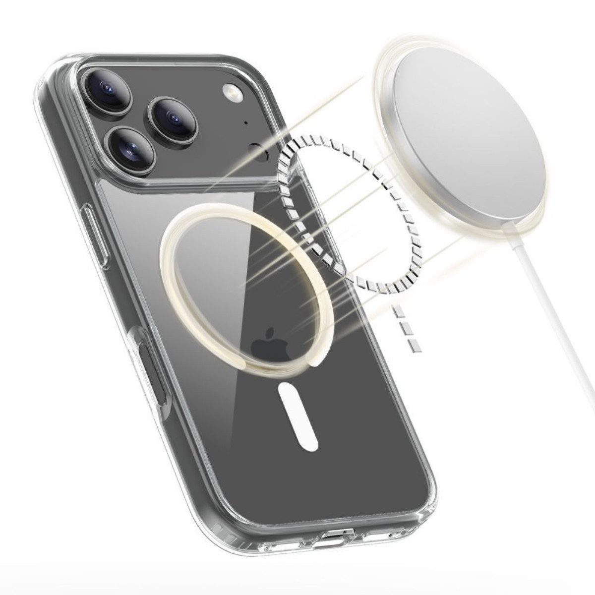 TECH PROTECT Handyhülle FlexAir Schutz- Cover kompatibel mit Google Pixel 10 Pro XL - Klar 6,8, Transparentes Hybrid-Case mit Magnetring für kabelloses Laden
