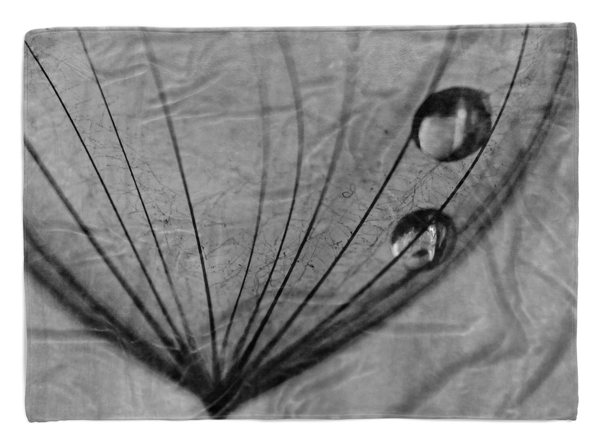 Sinus Art Handtücher Handtuch Strandhandtuch Saunatuch Kuscheldecke mit Fotomotiv Schwarz Weiß Puste, Baumwolle-Polyester-Mix (1-St), Handtuch