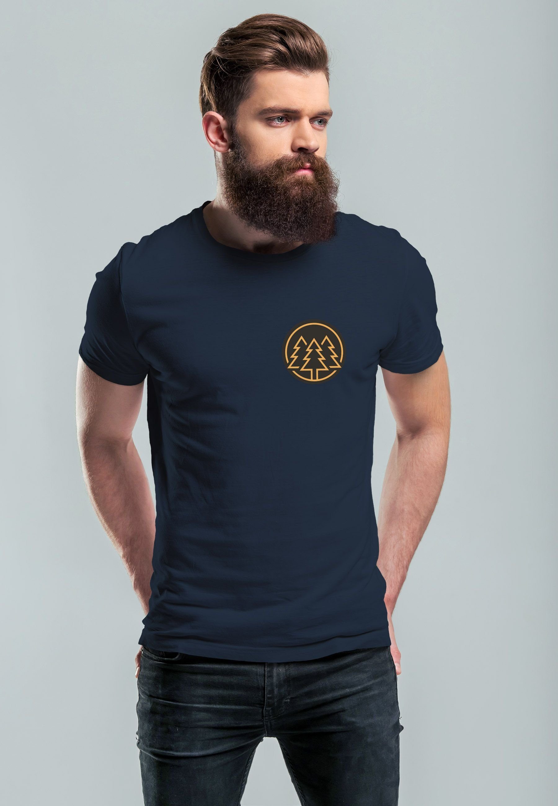 Neverless Print-Shirt Herren T-Shirt Print Logo günstig online kaufen