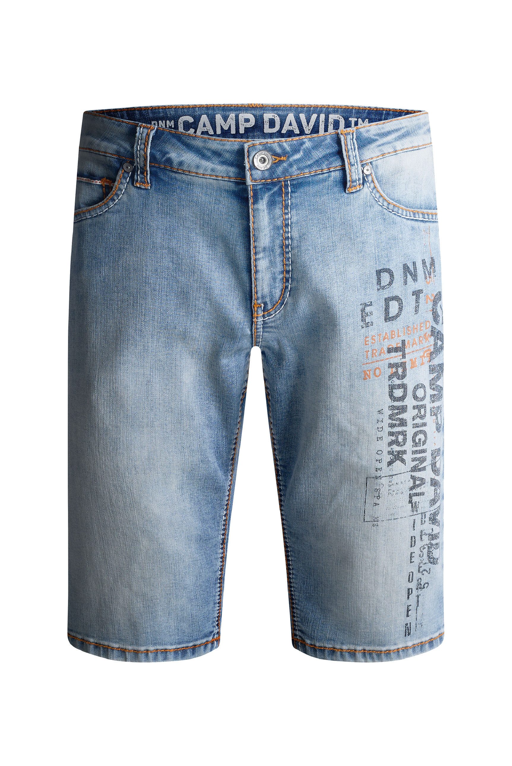 CAMP DAVID Jeansshorts mit breiten Nähten