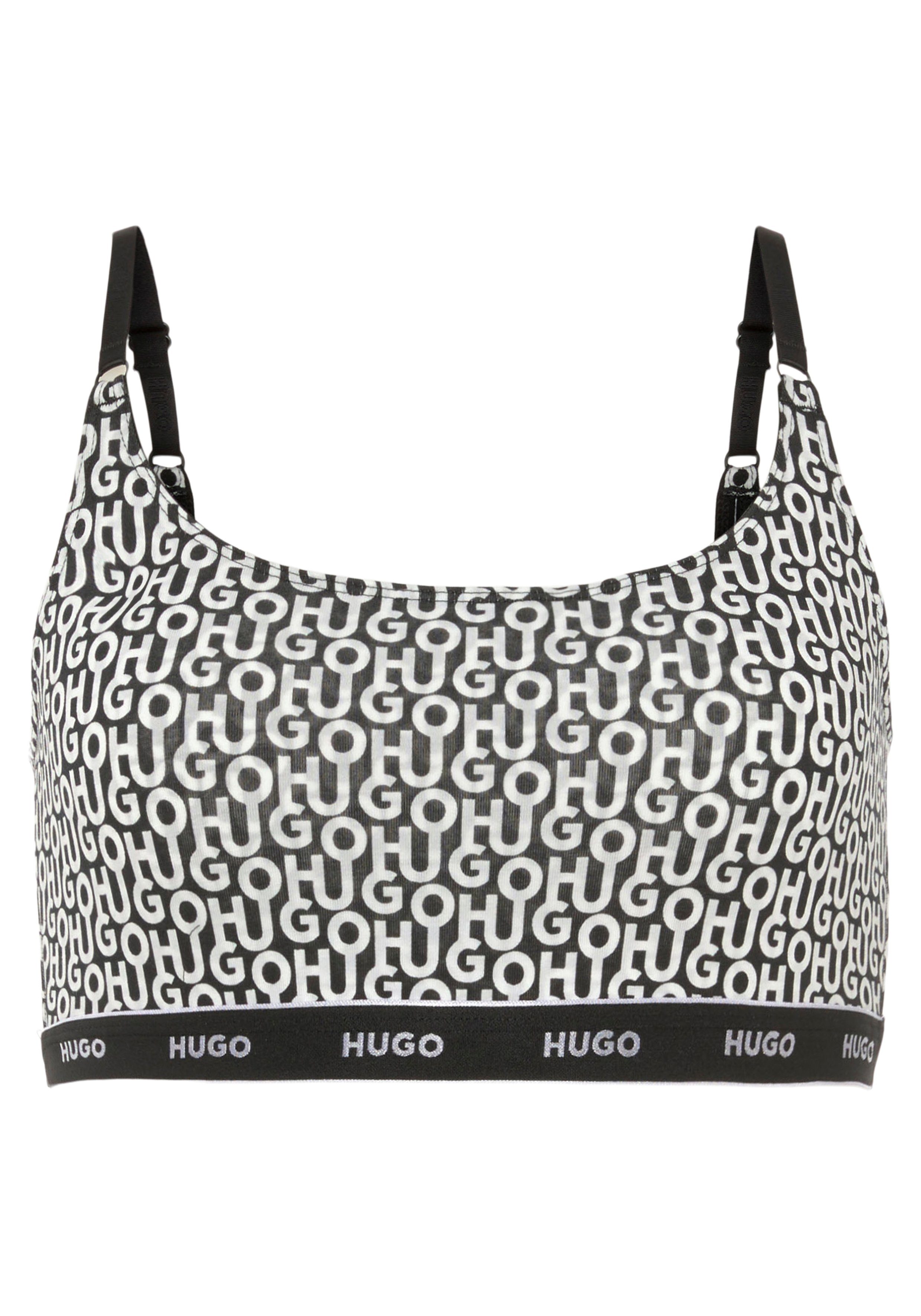 (2-tlg) auf BRALETTE TWIN dem HUGO mit HUGO Bralette-BH DESIGN Logo Bund