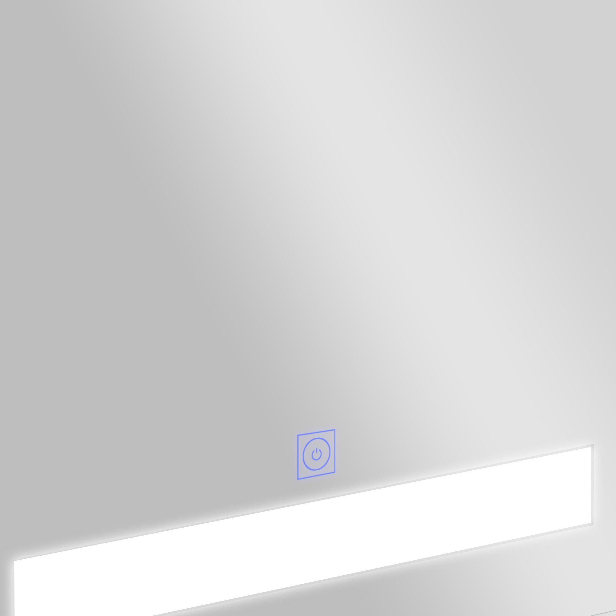HOMCOM Spiegelschrank LED (Set, Badspiegel Badezimmerspiegel Wand 15W Lichtspiegel Badschrank LED-Spiegel-Schrank)