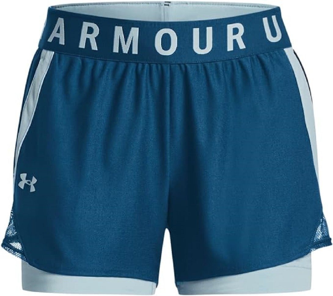 Sweatbermudas Damen Short 2-in-1-Short in Hellblau Under Leggings und 1 Up Play - Armour®