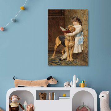 Posterlounge Holzbild Briton Riviere, Die Schulpflicht, Malerei