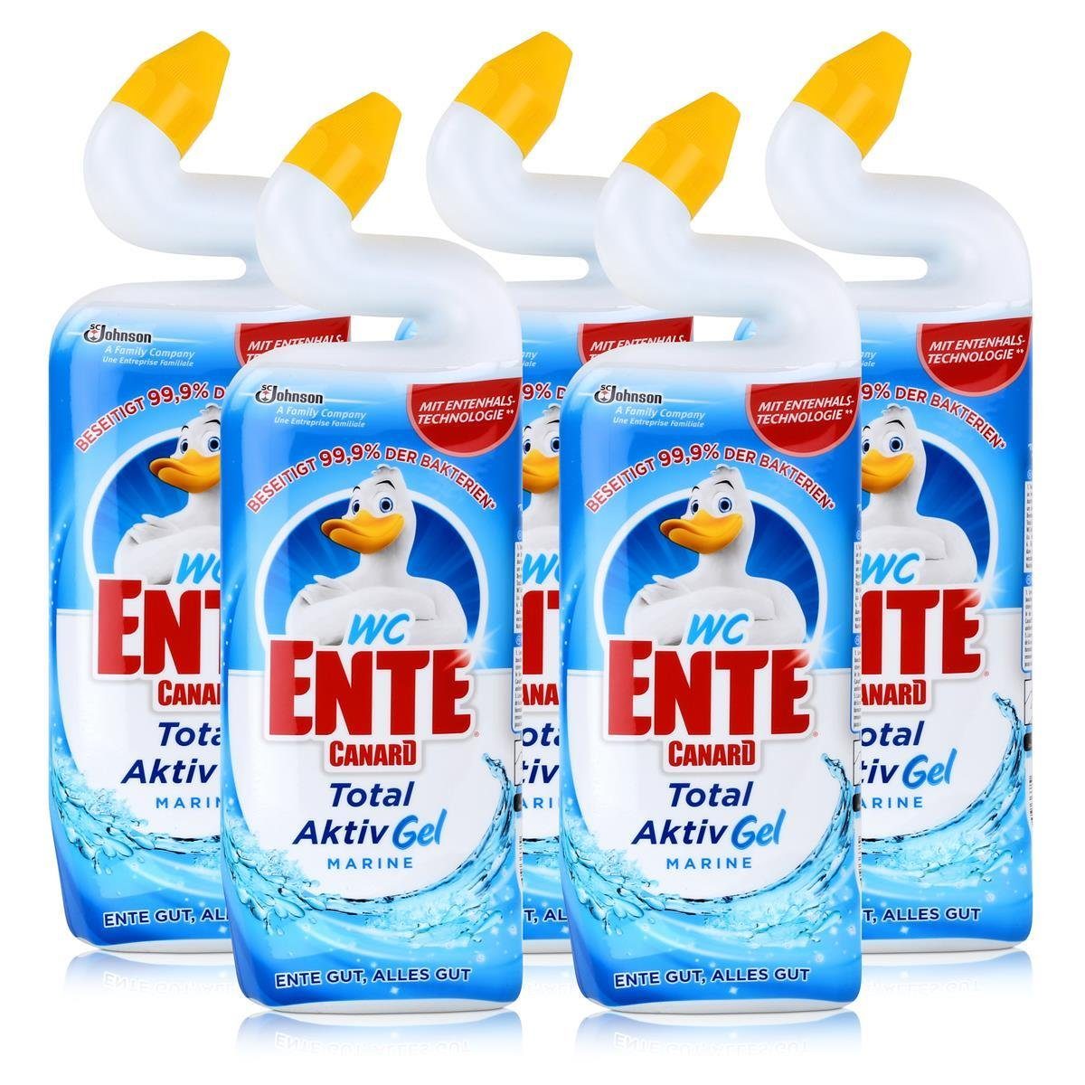 5x WC Ente Aktiv-Gel WC Reiniger Marine 750 ml WC-Reiniger