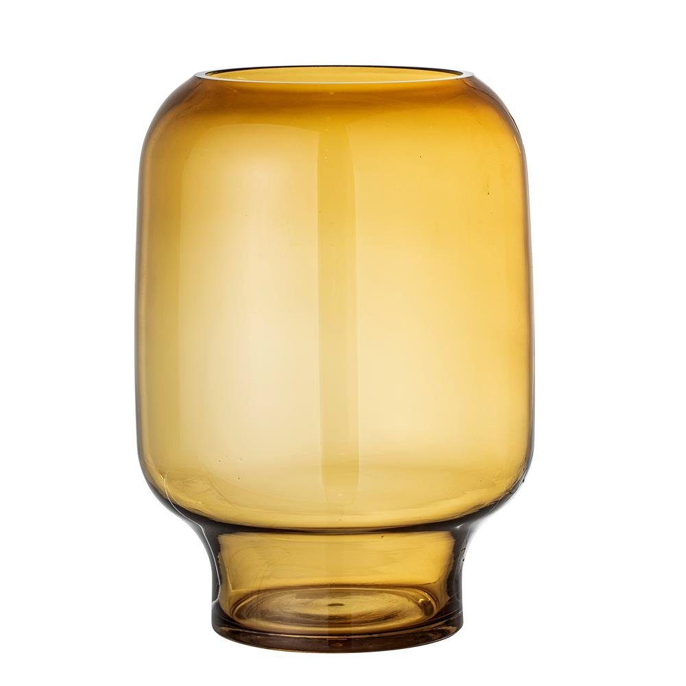 Bloomingville Dekovase Adine, Blumenvase dänisches Vase Glasvase Design Gelb Glas