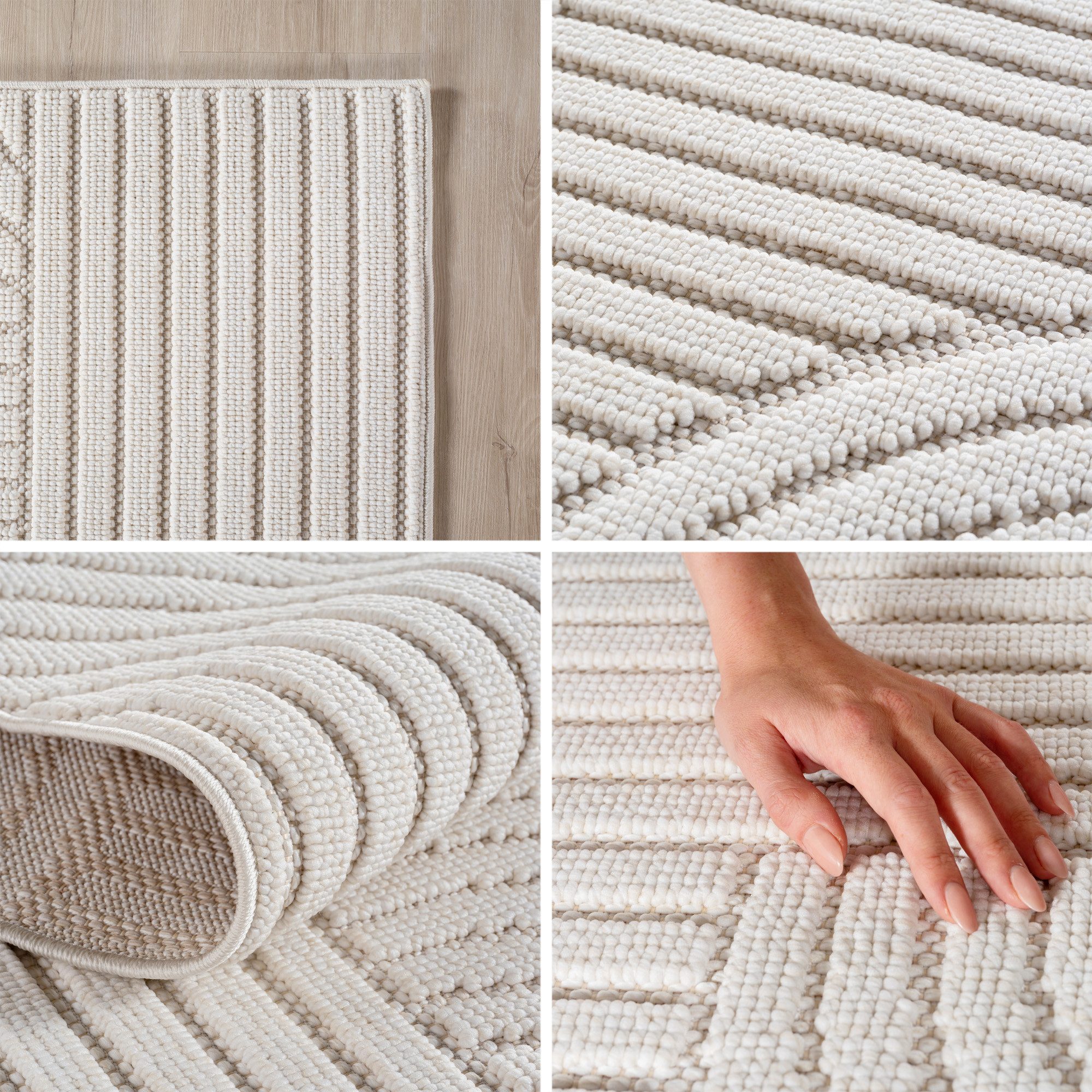 Teppium Teppich Skandinavischer Boho-Teppich mit Schlingenmuster, Rechtecki günstig online kaufen