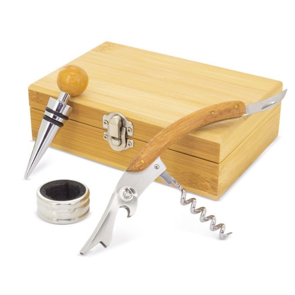 CN Club Nautico Weinflaschenöffner Bambus Weinset "Siena"