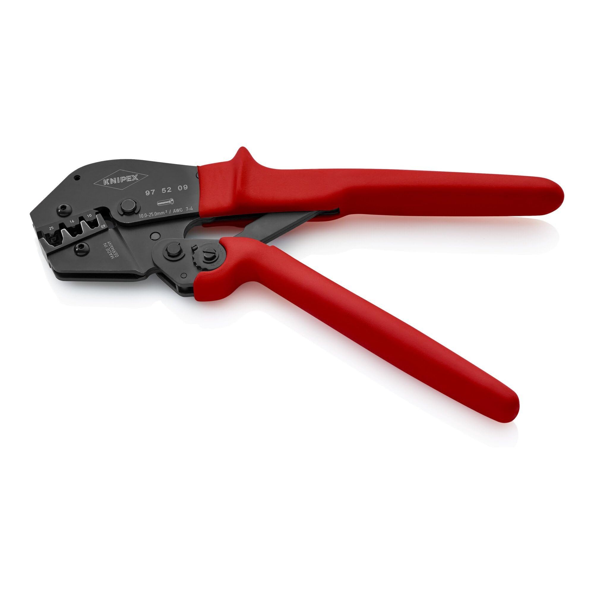 Knipex Crimpzange KNIPEX 97 52 09 Crimpzange auch für Zweihandbedienung mit rutschhemmen
