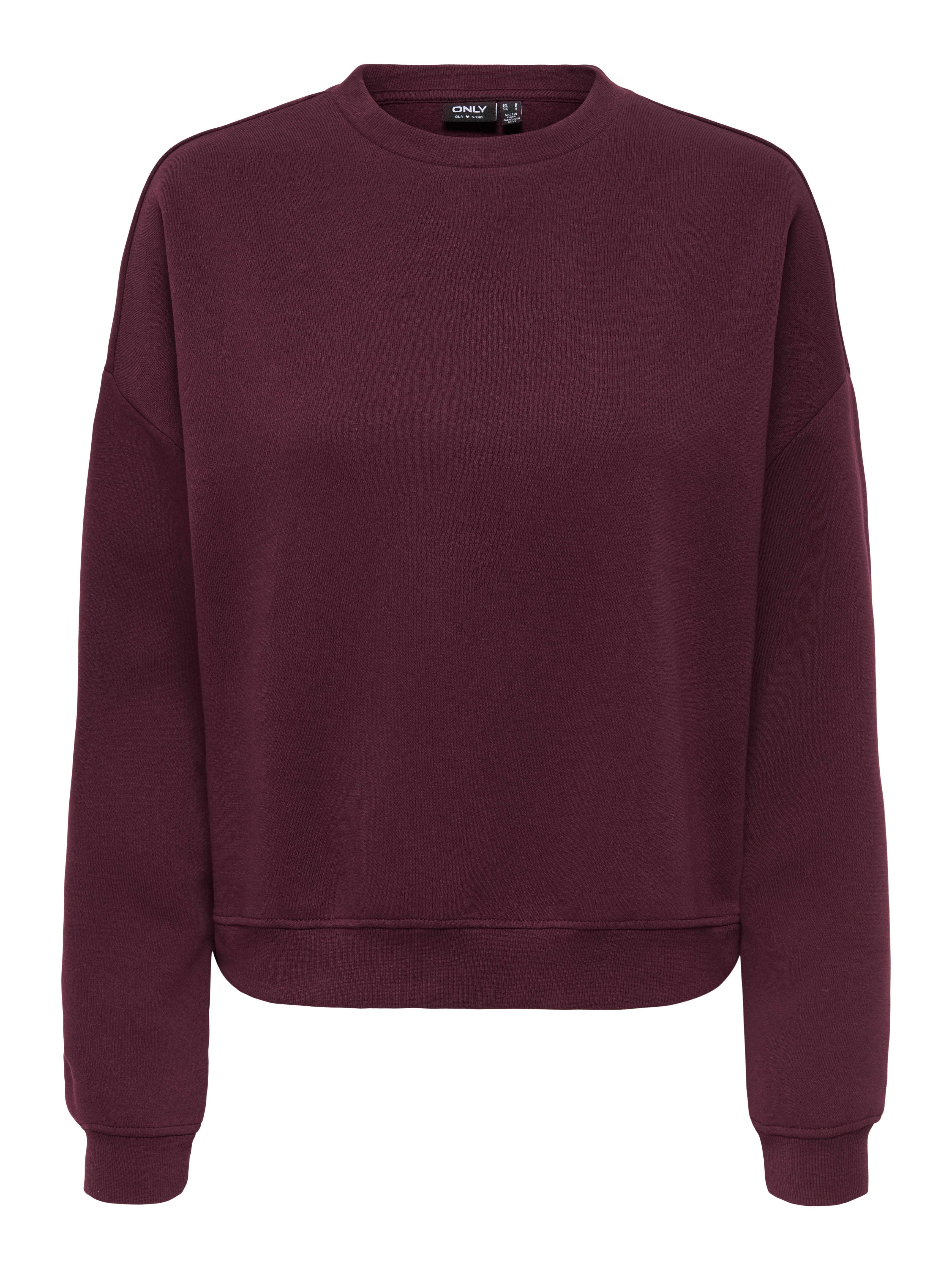 ONLY Sweatshirt ONLSWEAT L/S CREW OVERSIZE SWT Baumwollmischung, loose fit, Rundhals