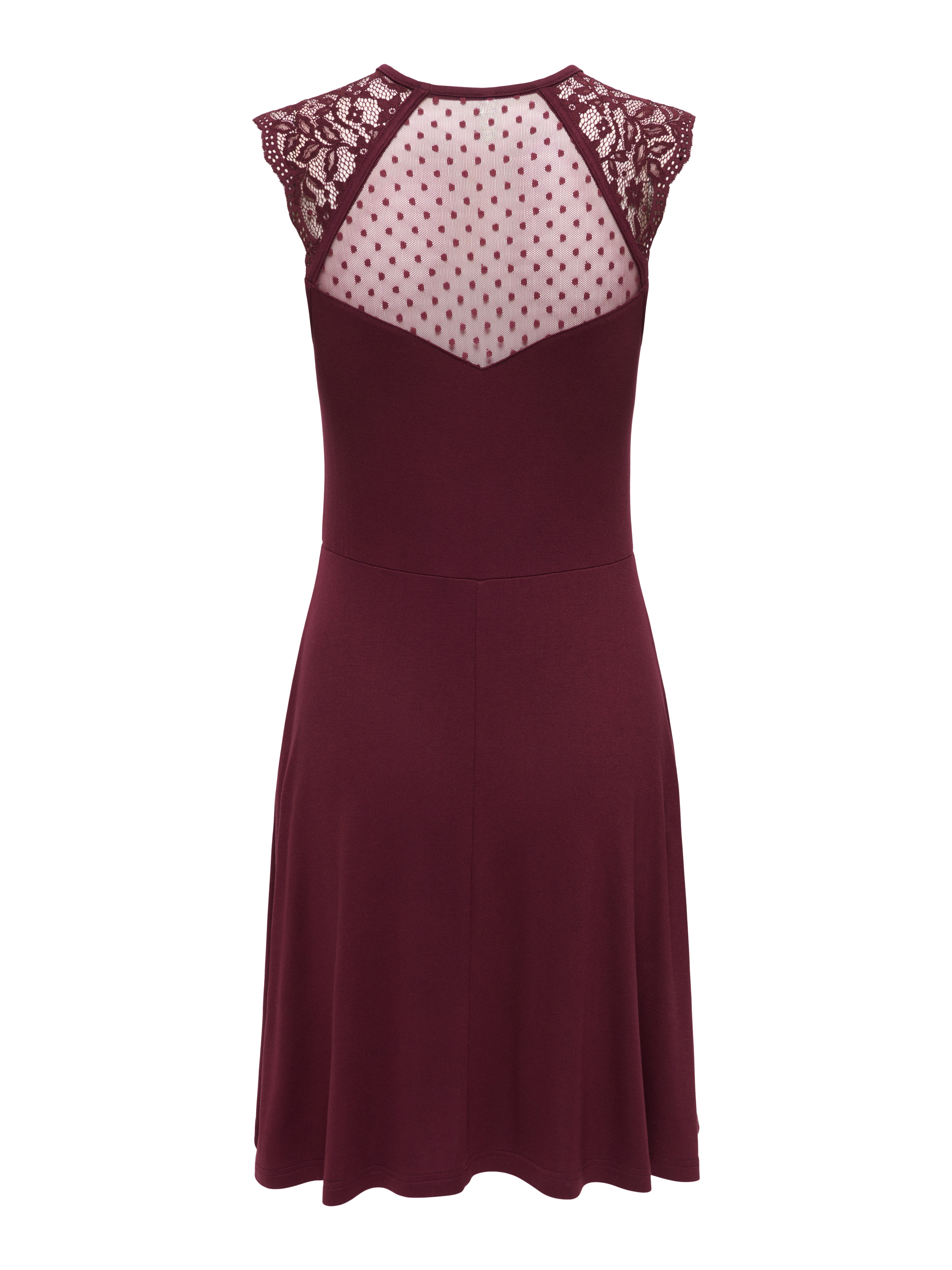 ONLY Spitzenkleid ONLEMILIE S/L FIT AND FLARED DRES CS JRS Viskosemischung, regular fit