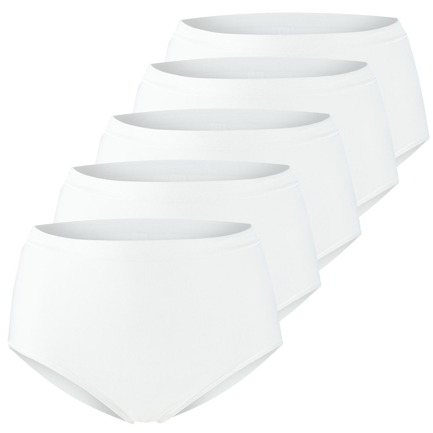 Schöller Slip Basic (5-St) mit glänzenden elastischen flachen Randabschlüssen, kochfest, 5er Pack