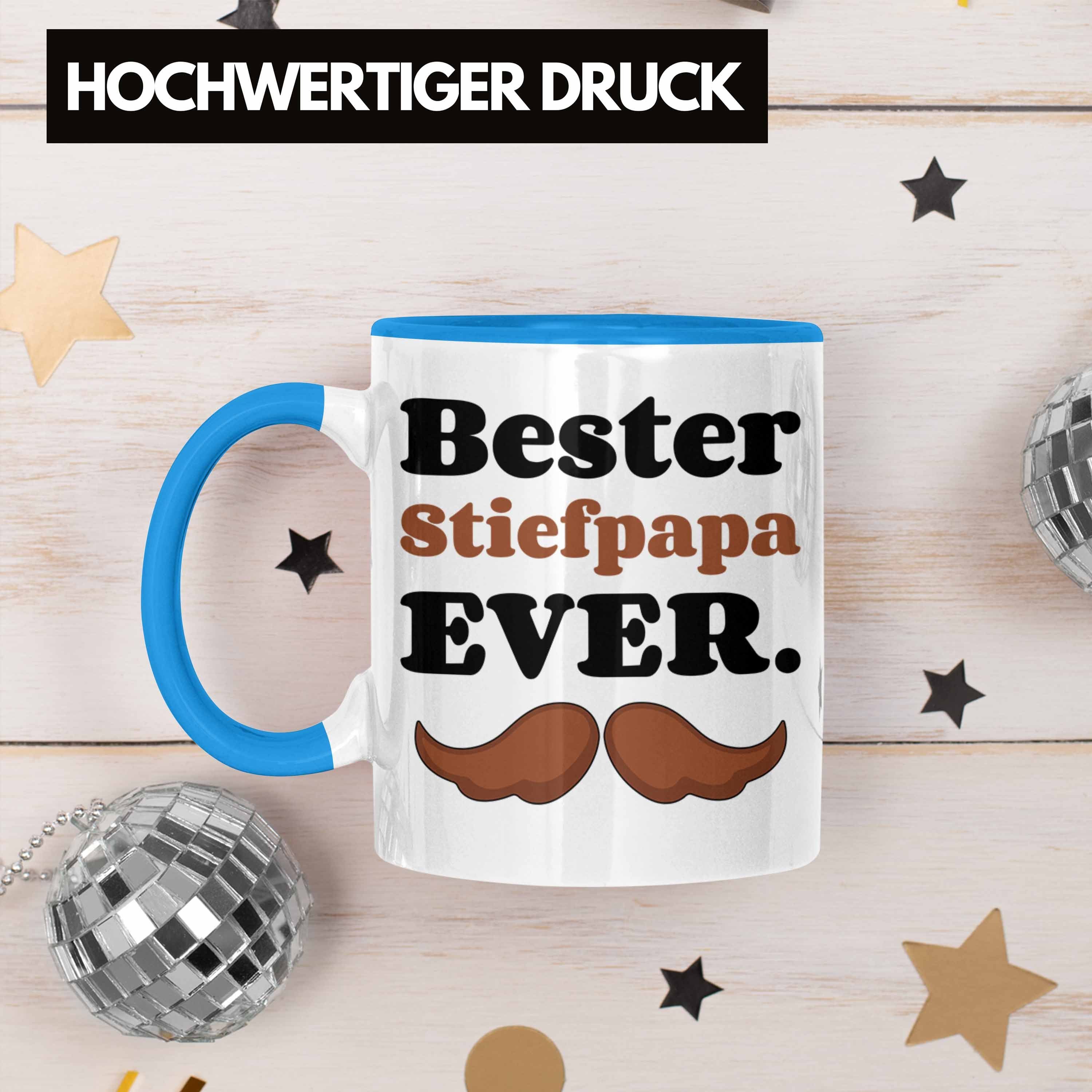 Vatertagsgeschenk Tasse Trendation Trendation Geschenk - Ever Vatertag mit Blau Stiefpapa Spruch Bester Tasse Geburtstag Stiefvater