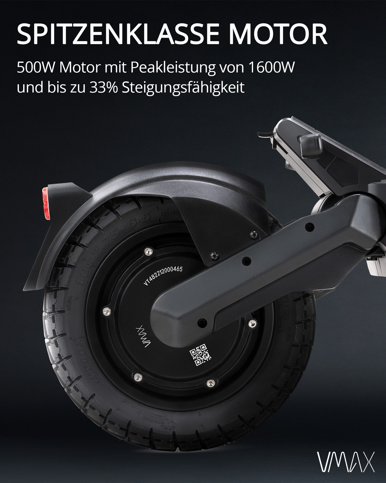 VMAX E-Scooter VMAX VX4 GT, 500,00 W, 20,00 km/h, klappbar, mit Blinkern und Straßenzulassung