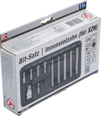 BGS technic Bit-Set Bit-Satz, Antrieb Außensechskant 10 mm (3/8), Innenvielzahn (für XZN), 11-tlg.