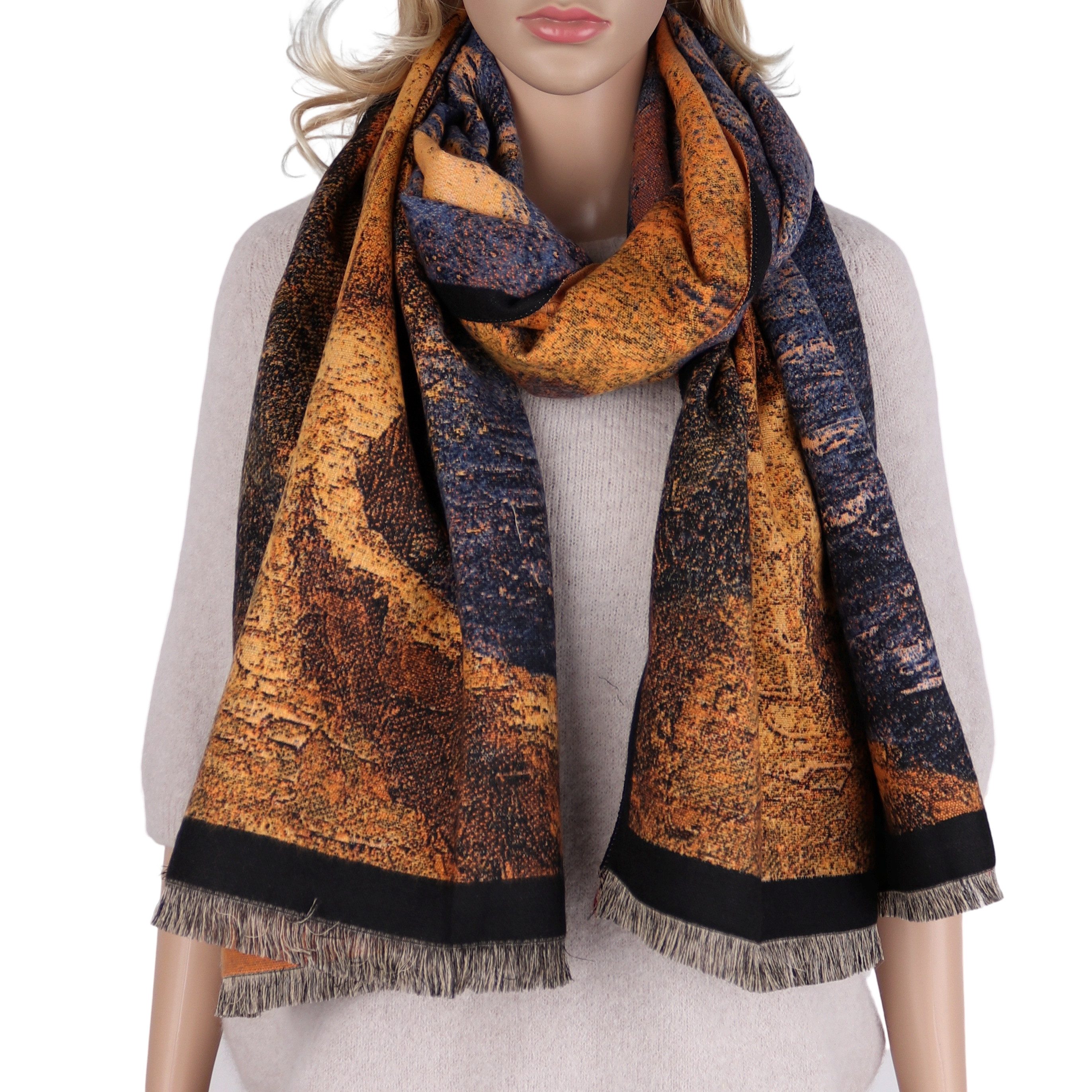 MIRROSI Modeschal weicher und warmer Schal ca.70x180cm, Gemälde Design, (Ne günstig online kaufen