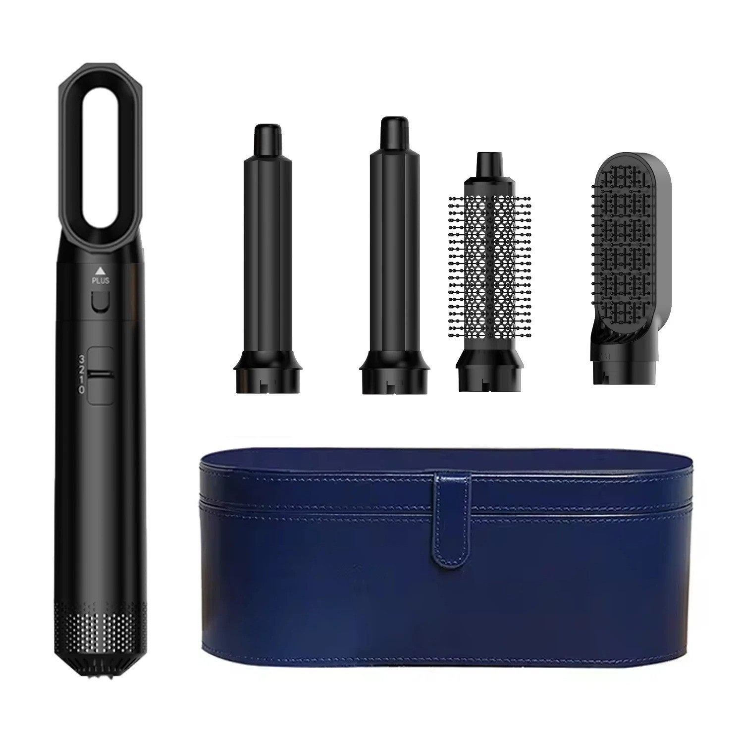 Athlix Lockenstab 5-in-1 Lockenstab Haarstyler Haartrockner Glätteisen Lockenwickler, 1.000 W, 5 Aufsätze, bis 140 Grad