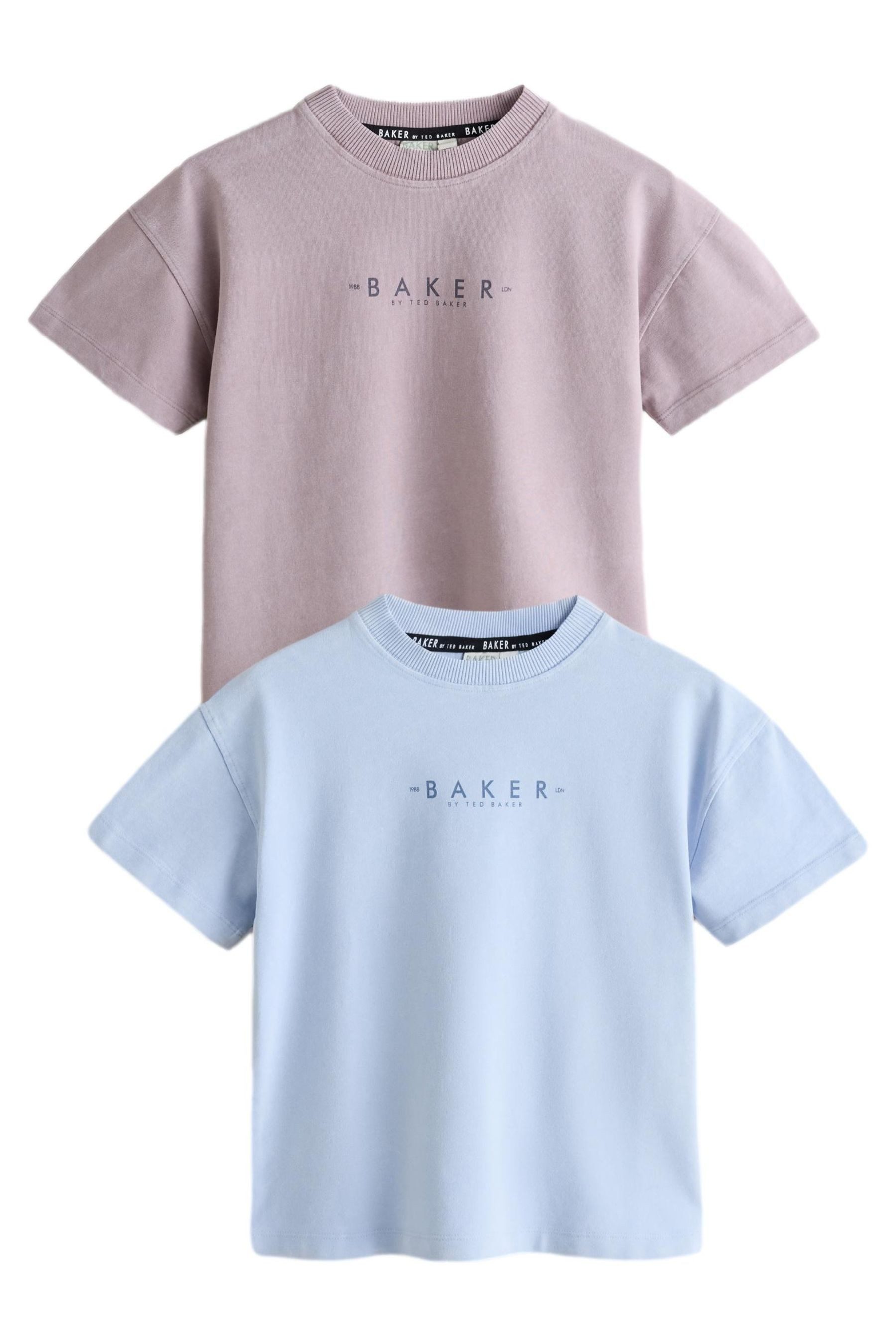 T-Shirt Baker By Ted Baker gewaschene T-Shirts, 2er-Pack